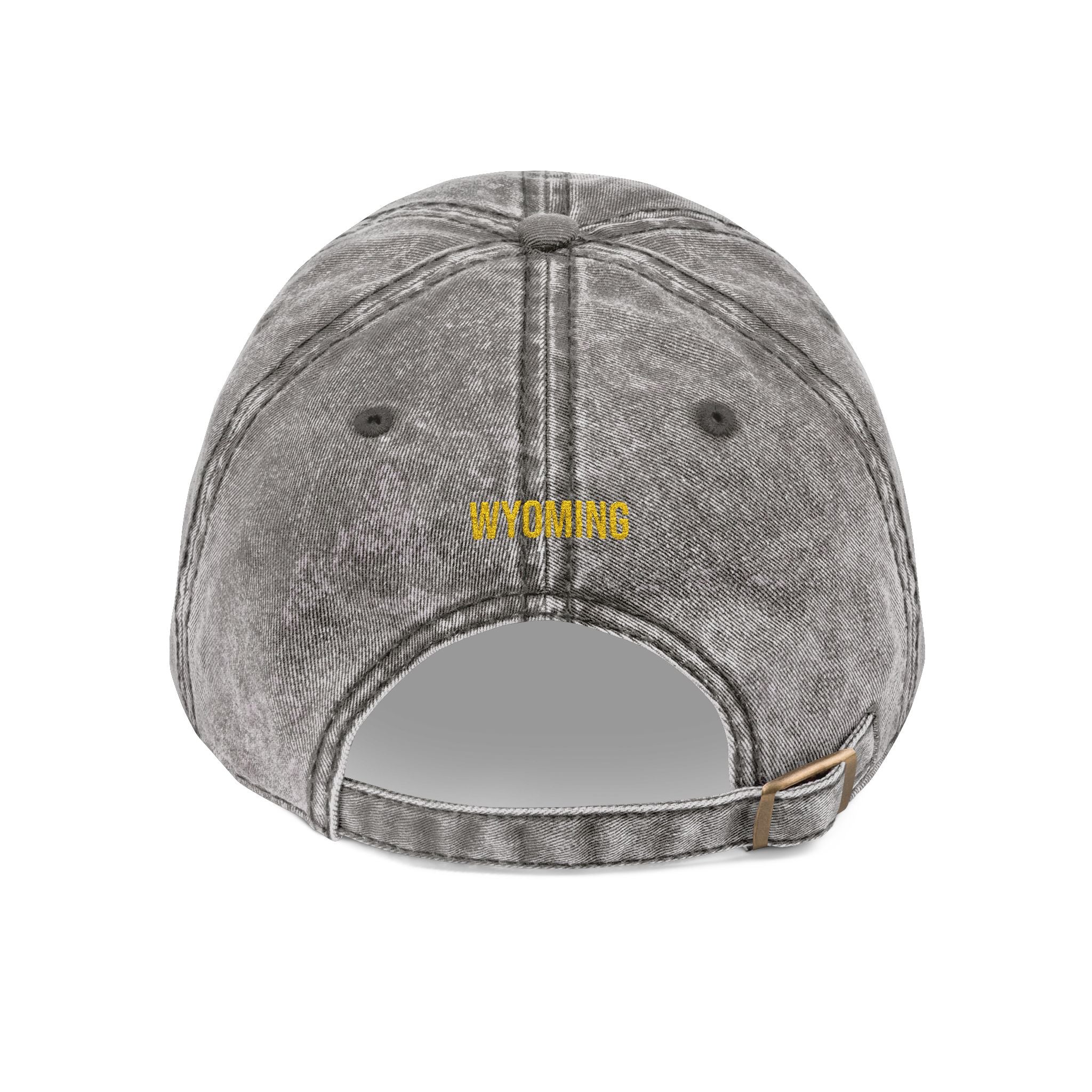 Wyoming Western Meadowlark State Bird | Vintage Distressed Embroidered Baseball Cap