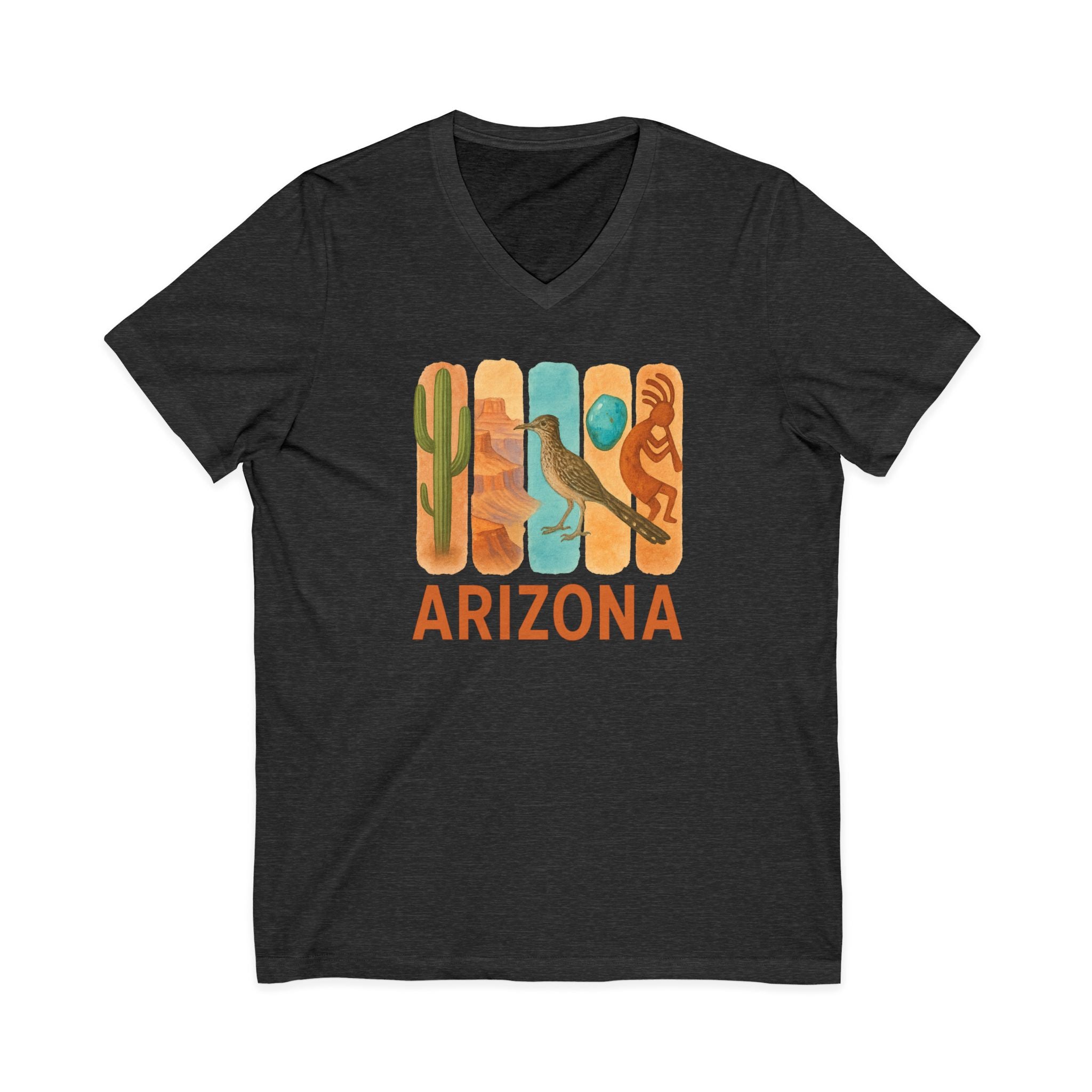 Arizona Brushstroke Watercolor V-Neck Shirt