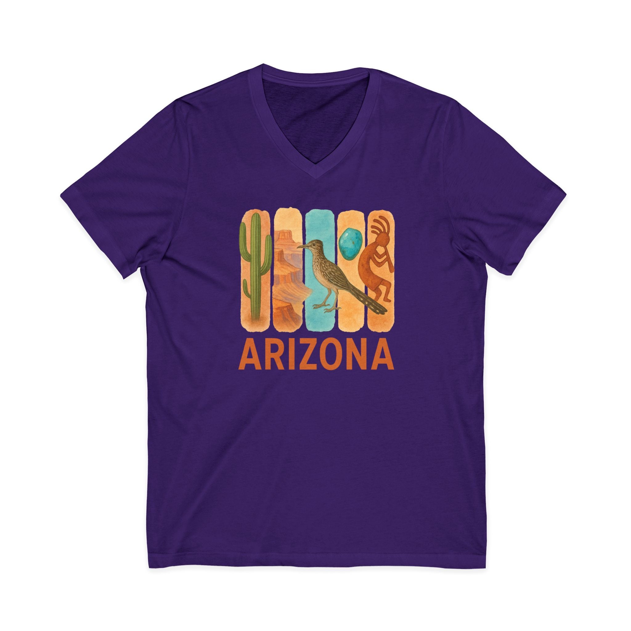 Arizona Brushstroke Watercolor V-Neck Shirt