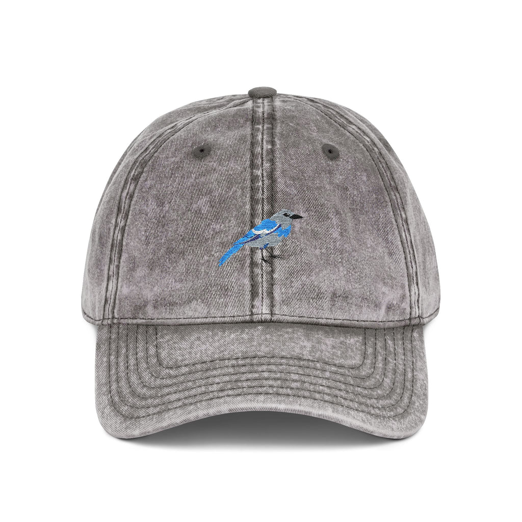 Nevada Mountain Bluebird State Bird | Vintage Distressed Embroidered Baseball Cap