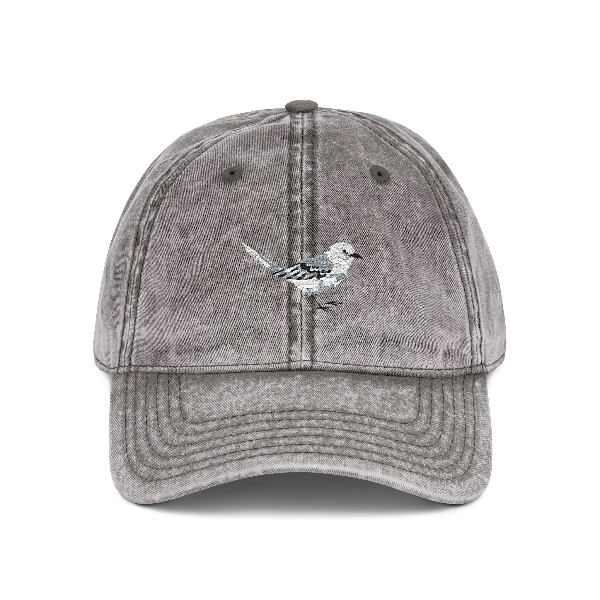 Texas Northern Mockingbird State Bird | Vintage Distressed Embroidered Baseball Cap