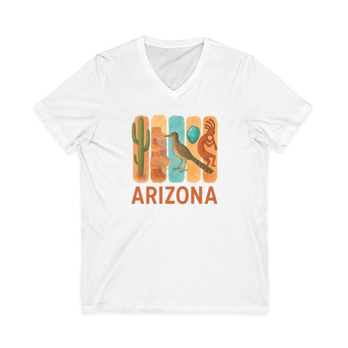 Arizona Brushstroke Watercolor V-Neck Shirt