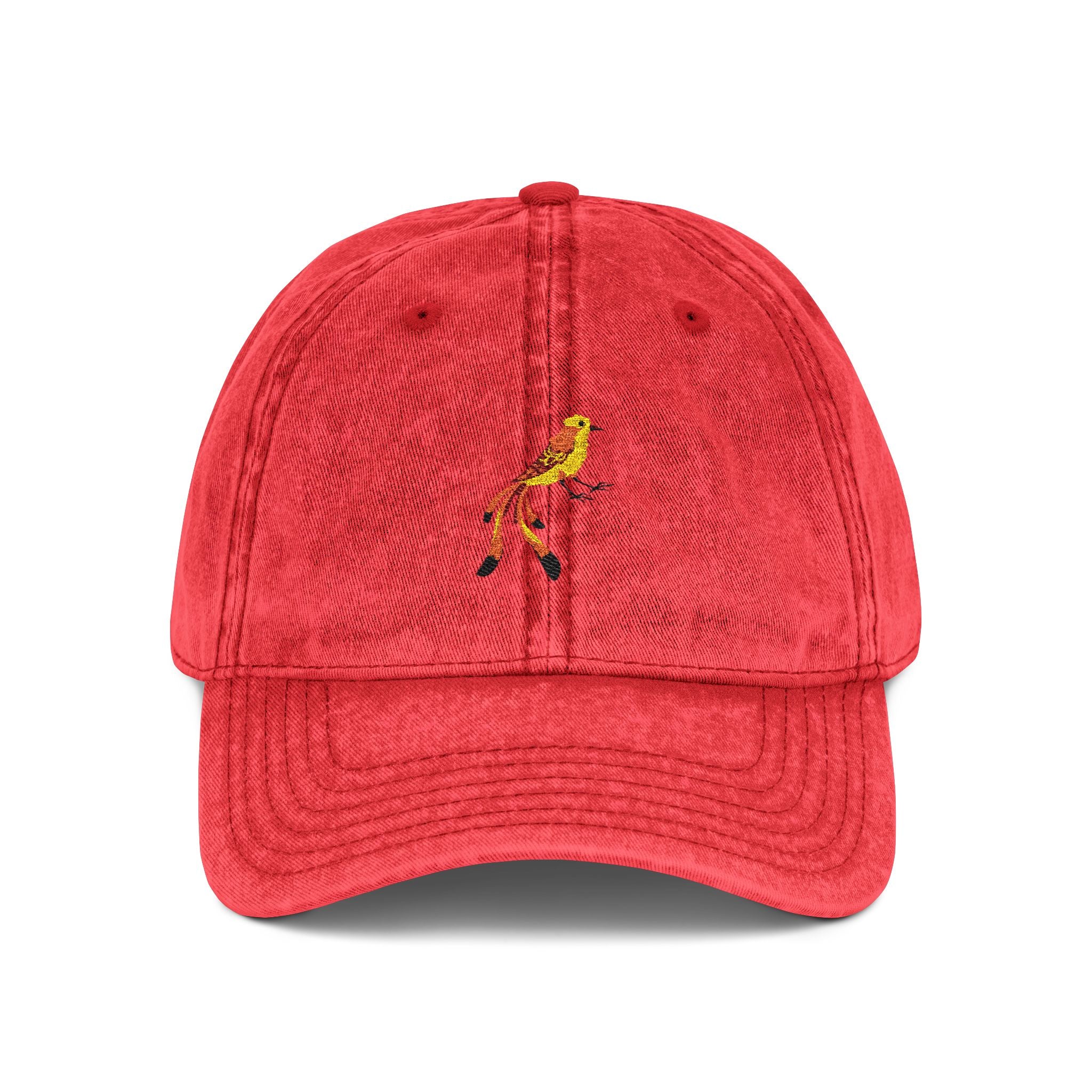 Oklahoma Scissor-Tailed Flycatcher State Bird | Vintage Distressed Embroidered Baseball Cap
