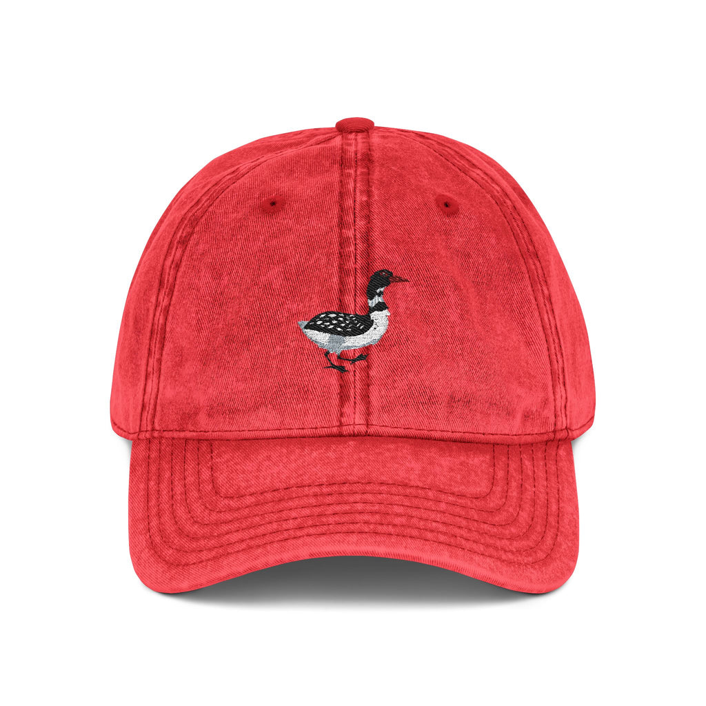 Minnesota Common Loon State Bird | Vintage Distressed Embroidered Baseball Cap
