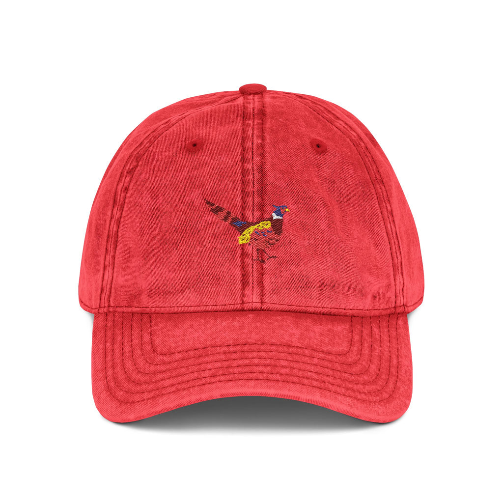 South Dakota Ring-Necked Pheasant State Bird | Vintage Distressed Embroidered Baseball Cap