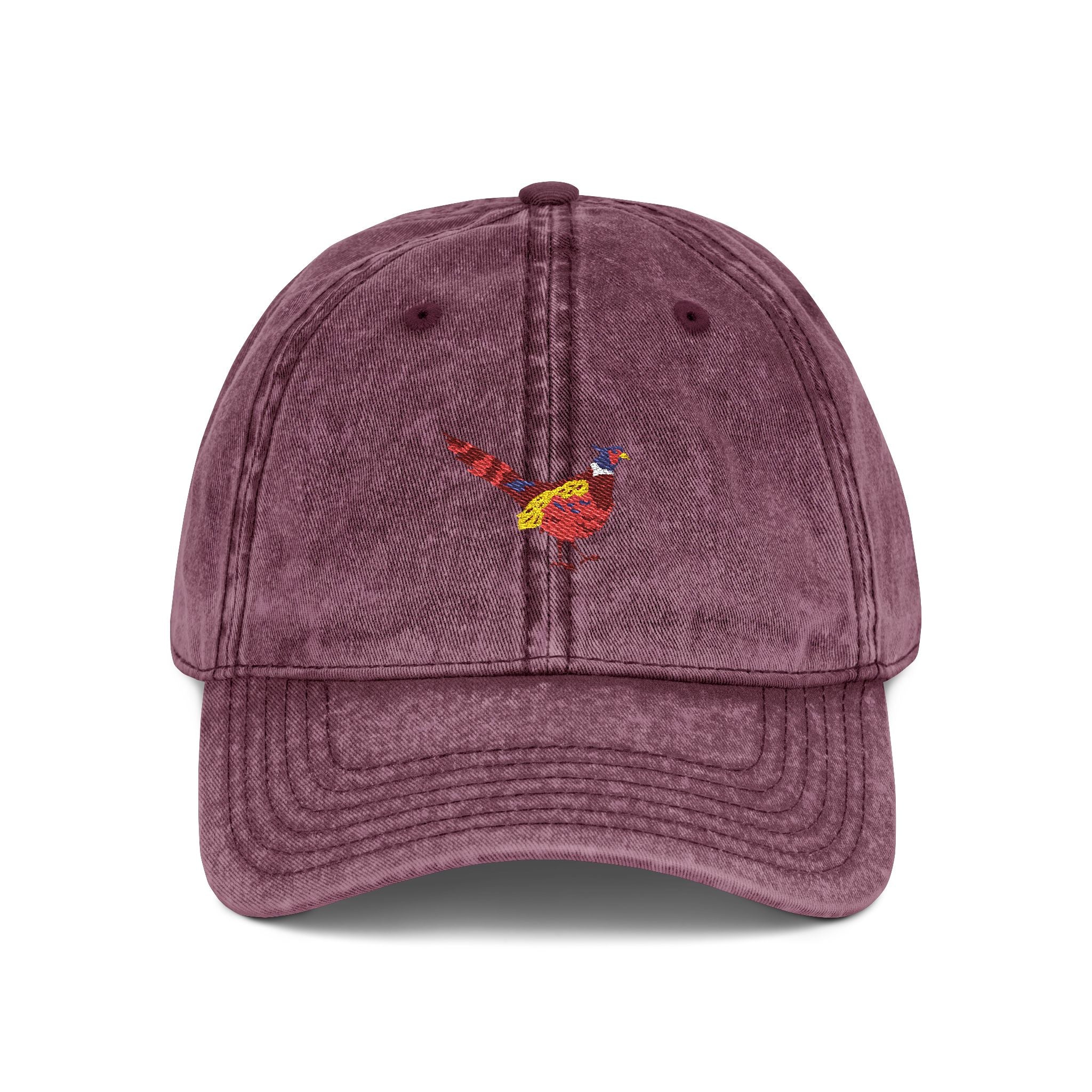 South Dakota Ring-Necked Pheasant State Bird | Vintage Distressed Embroidered Baseball Cap