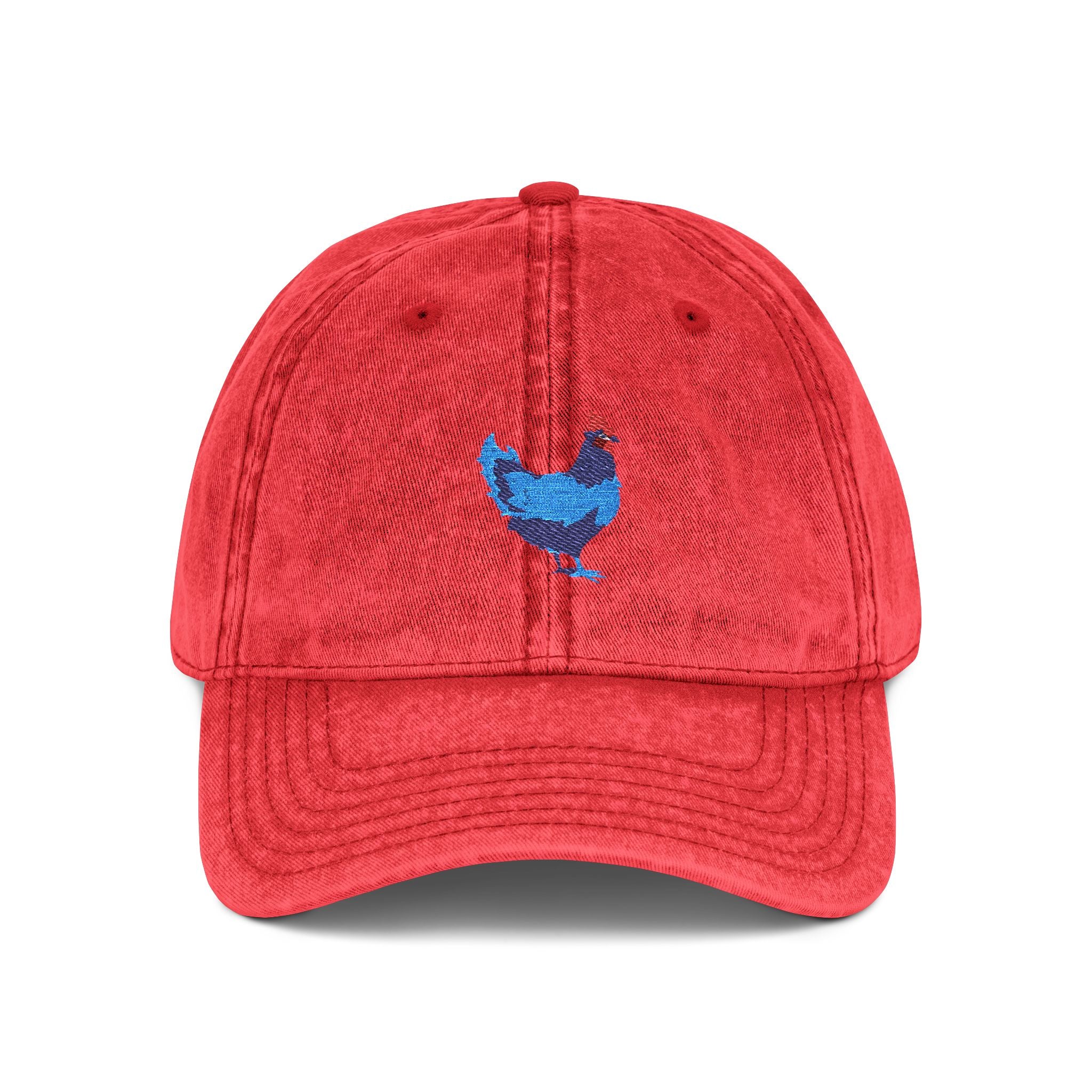 Delaware Blue Hen State Bird | Vintage Distressed Embroidered Baseball Cap