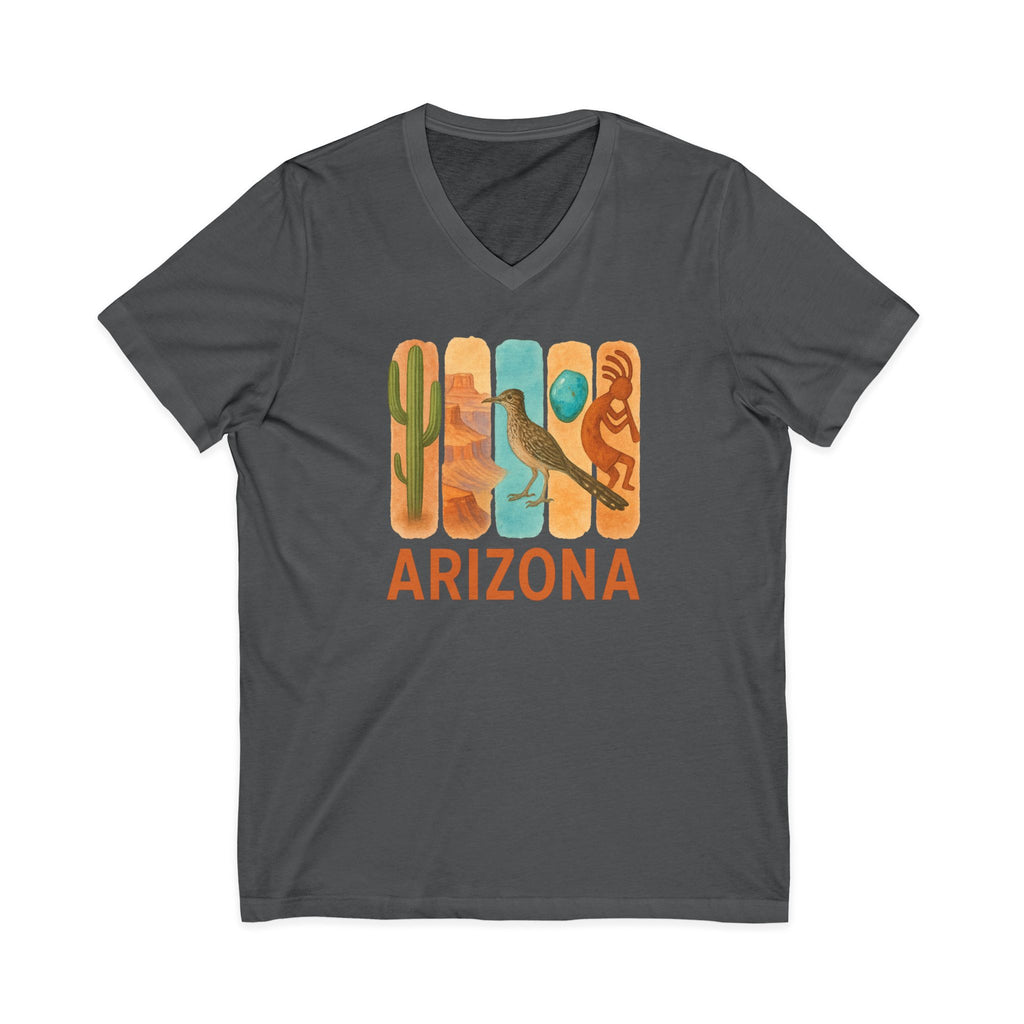 Arizona Brushstroke Watercolor V-Neck Shirt