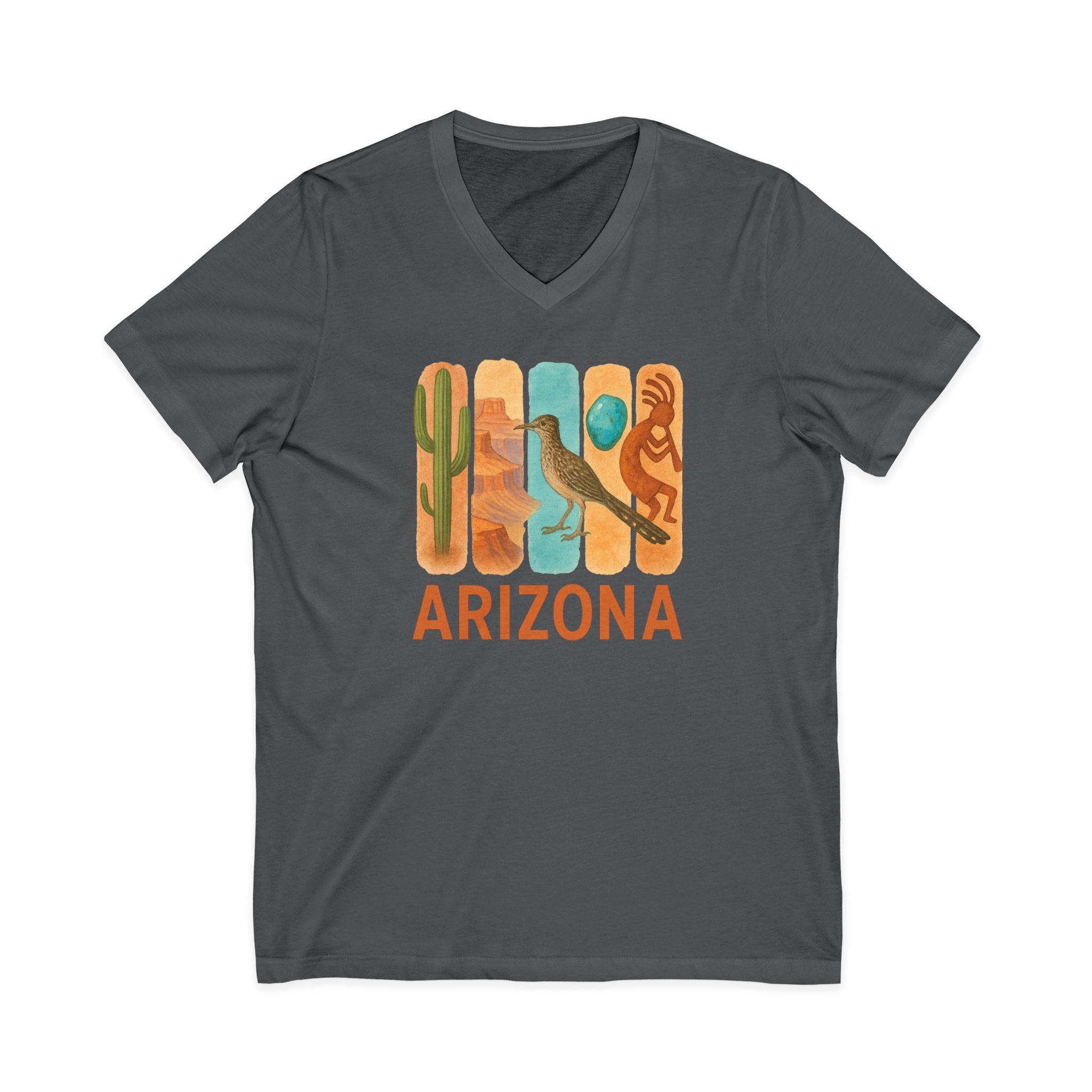 Arizona Brushstroke Watercolor V-Neck Shirt