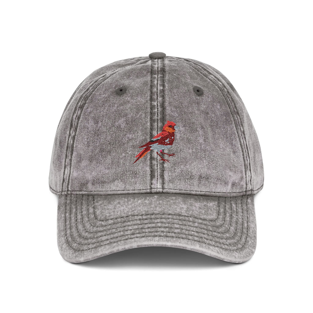 New Hampshire Purple Finch State Bird | Vintage Distressed Embroidered Baseball Cap