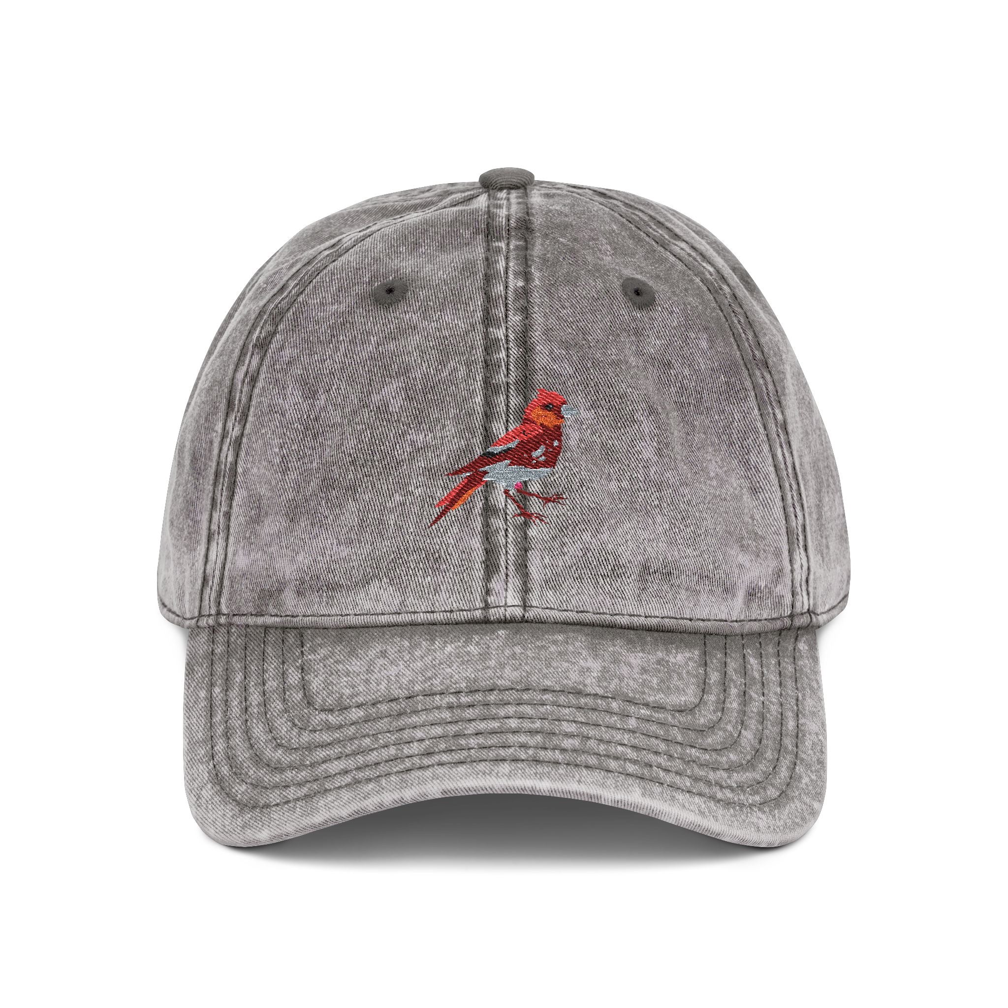 New Hampshire Purple Finch State Bird | Vintage Distressed Embroidered Baseball Cap