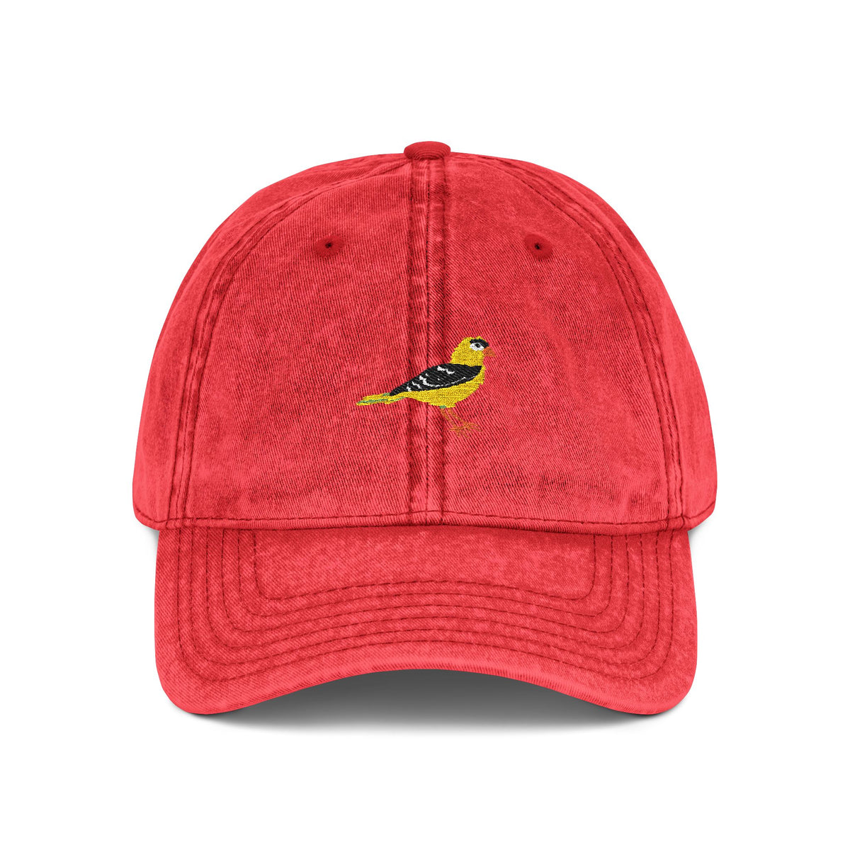 Washington American Goldfinch State Bird | Vintage Distressed Embroidered Baseball Cap