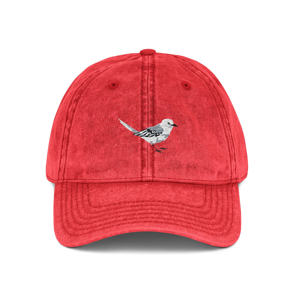 Arkansas Northern Mockingbird State Bird | Vintage Distressed Embroidered Baseball Cap