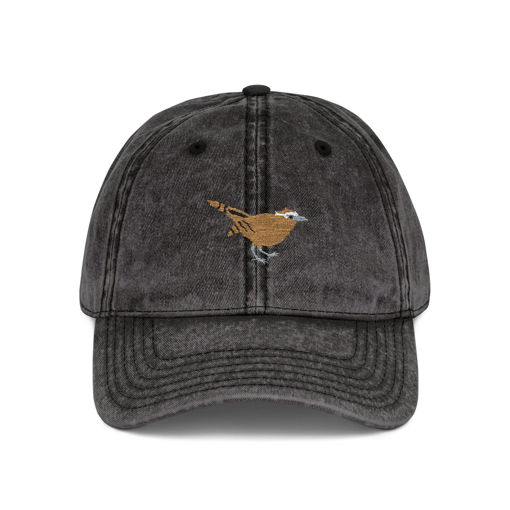 South Carolina - Carolina Wren State Bird | Vintage Distressed Embroidered Baseball Cap