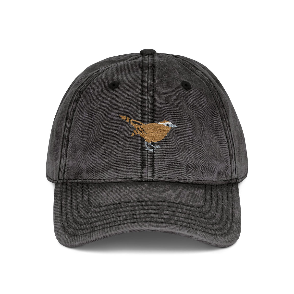 South Carolina - Carolina Wren State Bird | Vintage Distressed Embroidered Baseball Cap