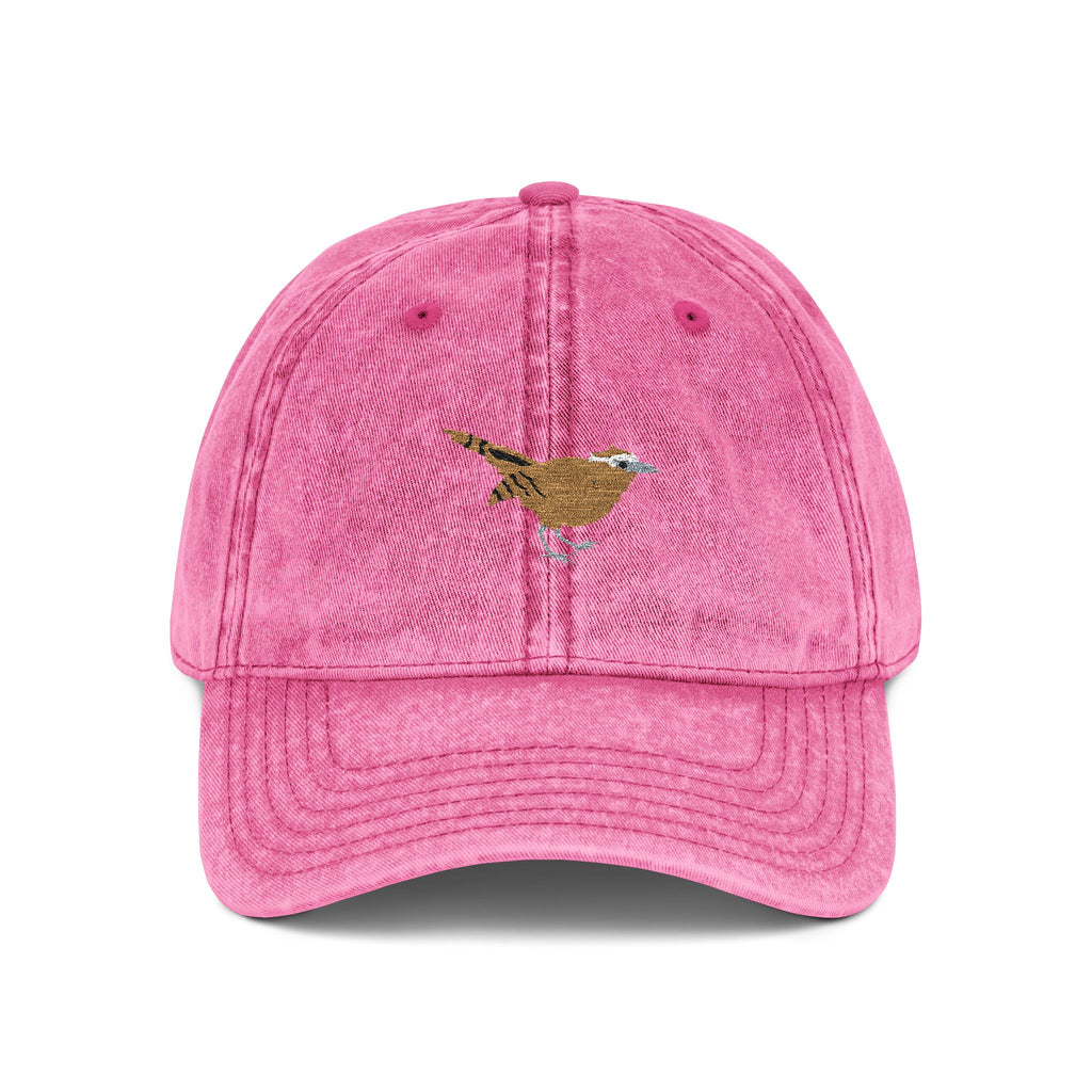 South Carolina - Carolina Wren State Bird | Vintage Distressed Embroidered Baseball Cap