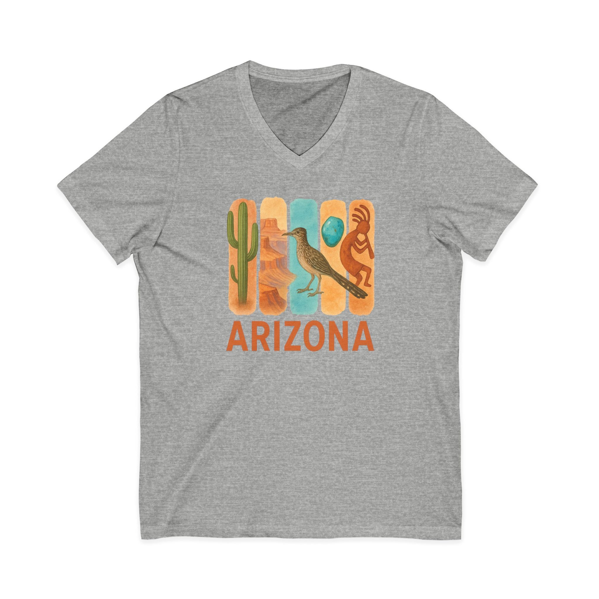 Arizona Brushstroke Watercolor V-Neck Shirt
