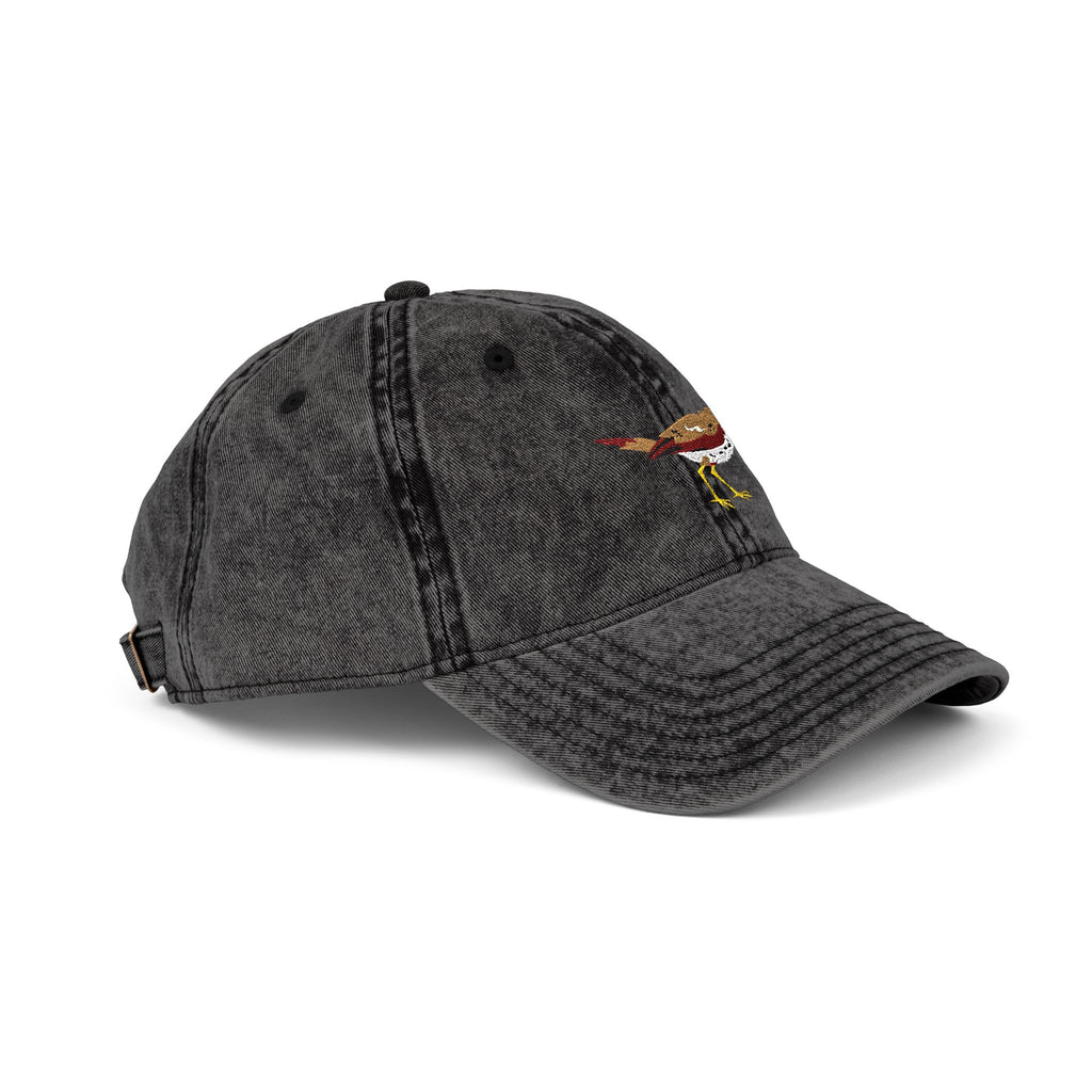 Vermont Hermit Thrush State Bird | Vintage Distressed Embroidered Baseball Cap