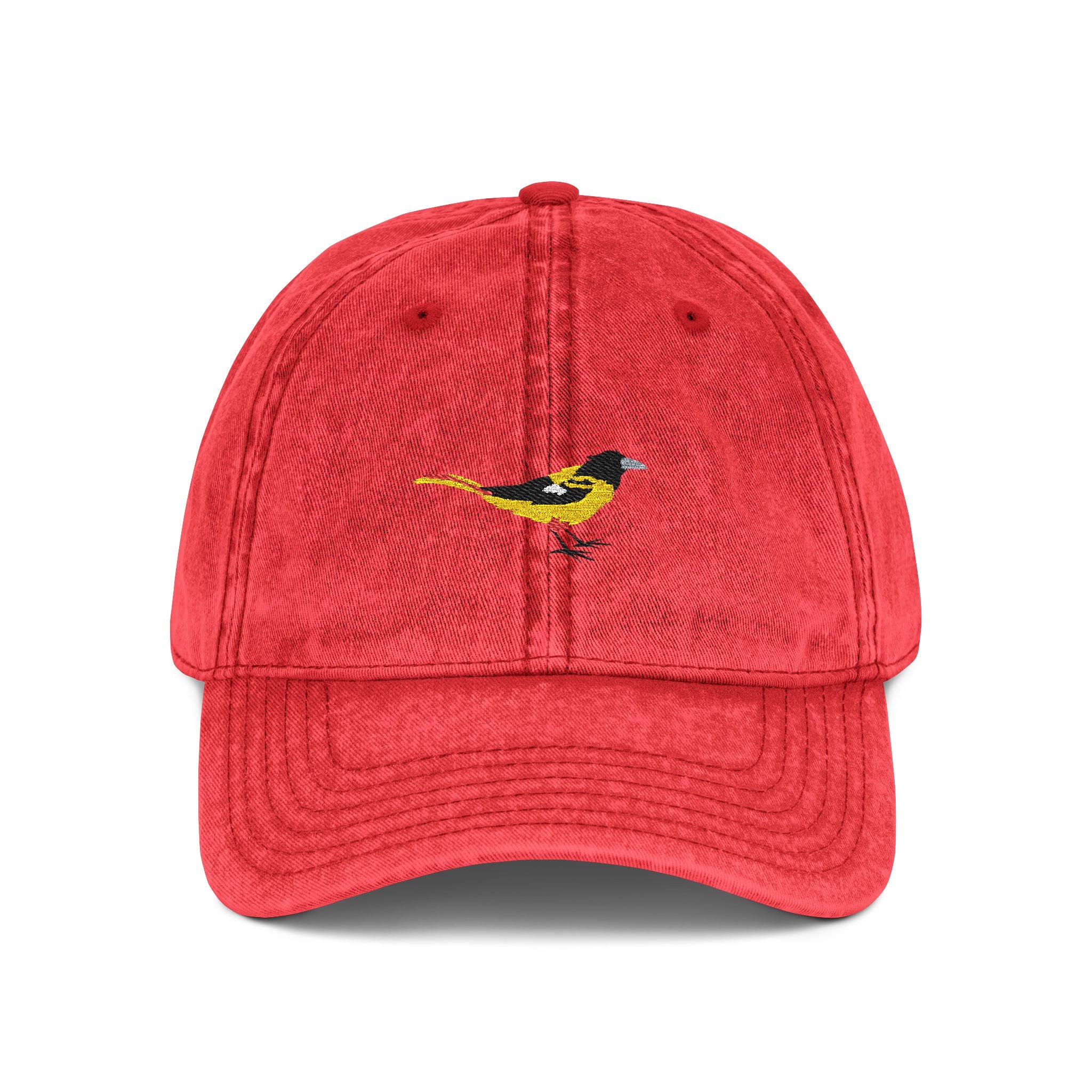 Maryland Baltimore Oriole State Bird | Vintage Distressed Embroidered Baseball Cap