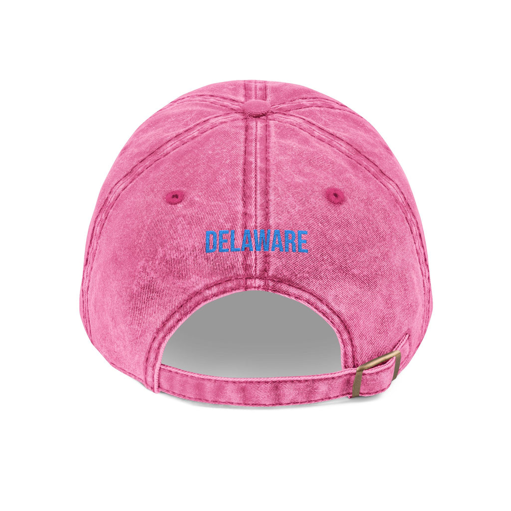 Delaware Blue Hen State Bird | Vintage Distressed Embroidered Baseball Cap