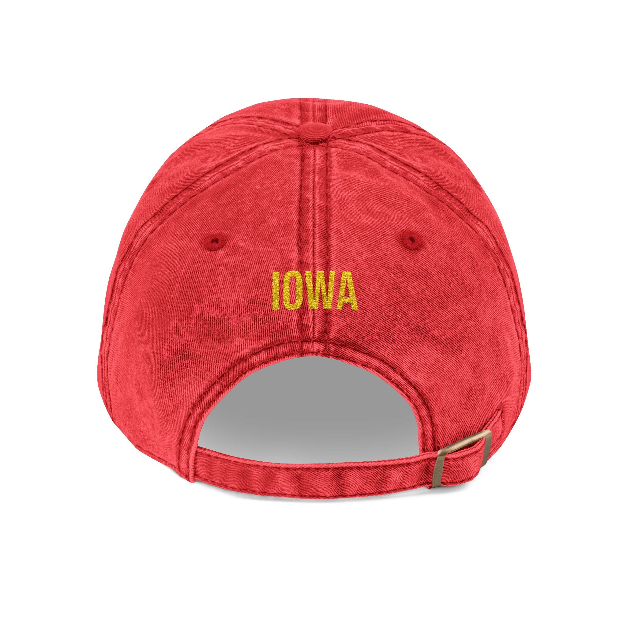Iowa American Goldfinch State Bird | Vintage Distressed Embroidered Baseball Cap