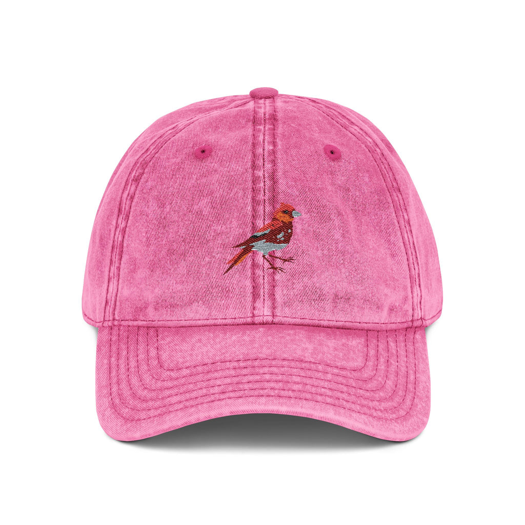 New Hampshire Purple Finch State Bird | Vintage Distressed Embroidered Baseball Cap