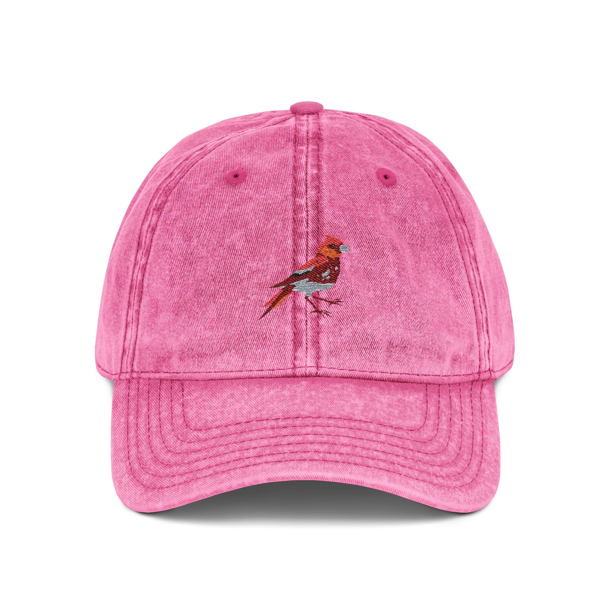 New Hampshire Purple Finch State Bird | Vintage Distressed Embroidered Baseball Cap