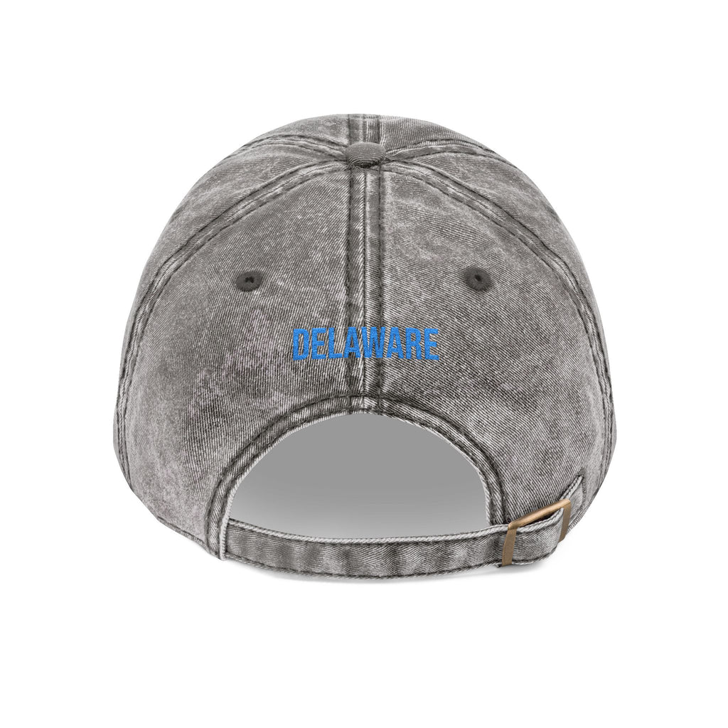 Delaware Blue Hen State Bird | Vintage Distressed Embroidered Baseball Cap