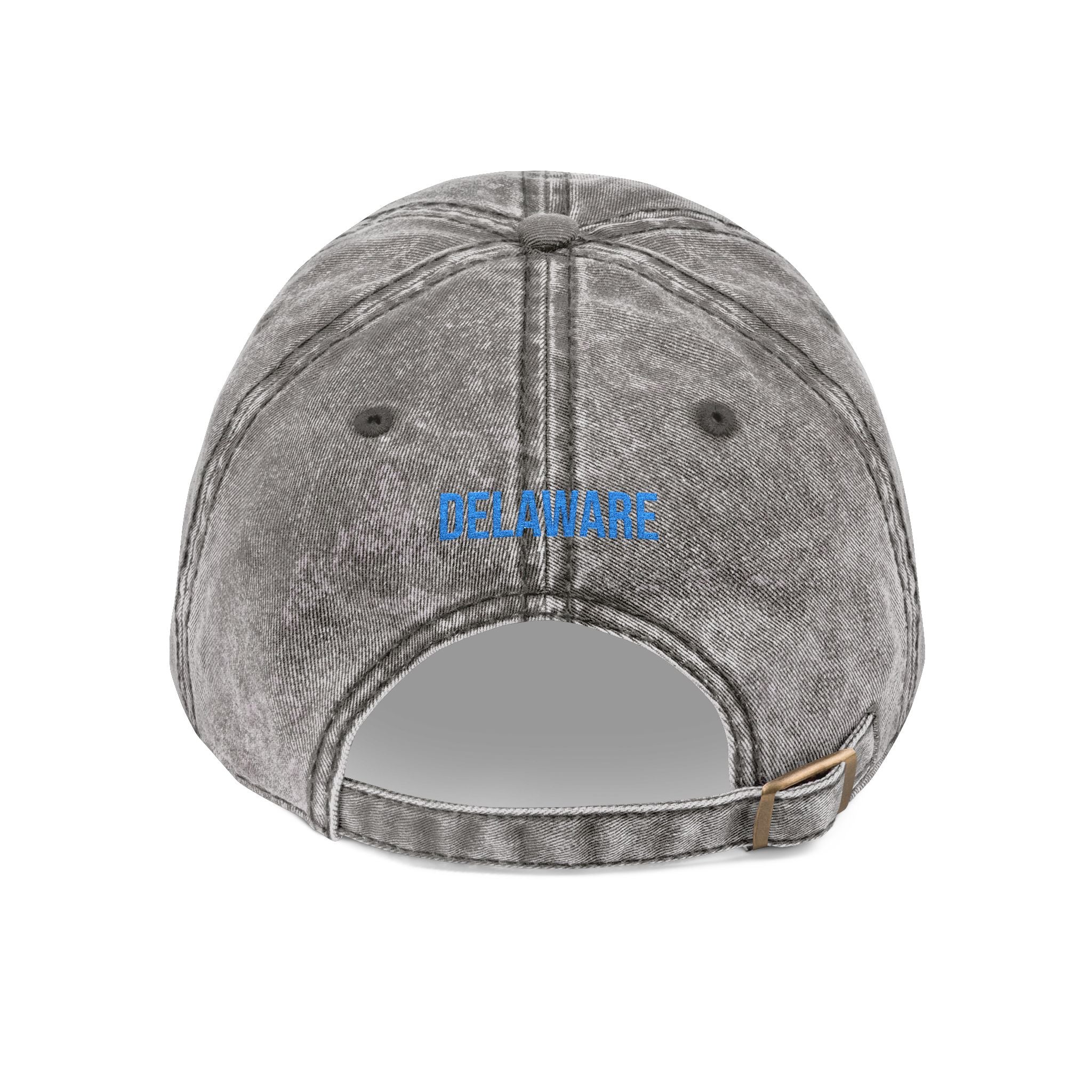 Delaware Blue Hen State Bird | Vintage Distressed Embroidered Baseball Cap