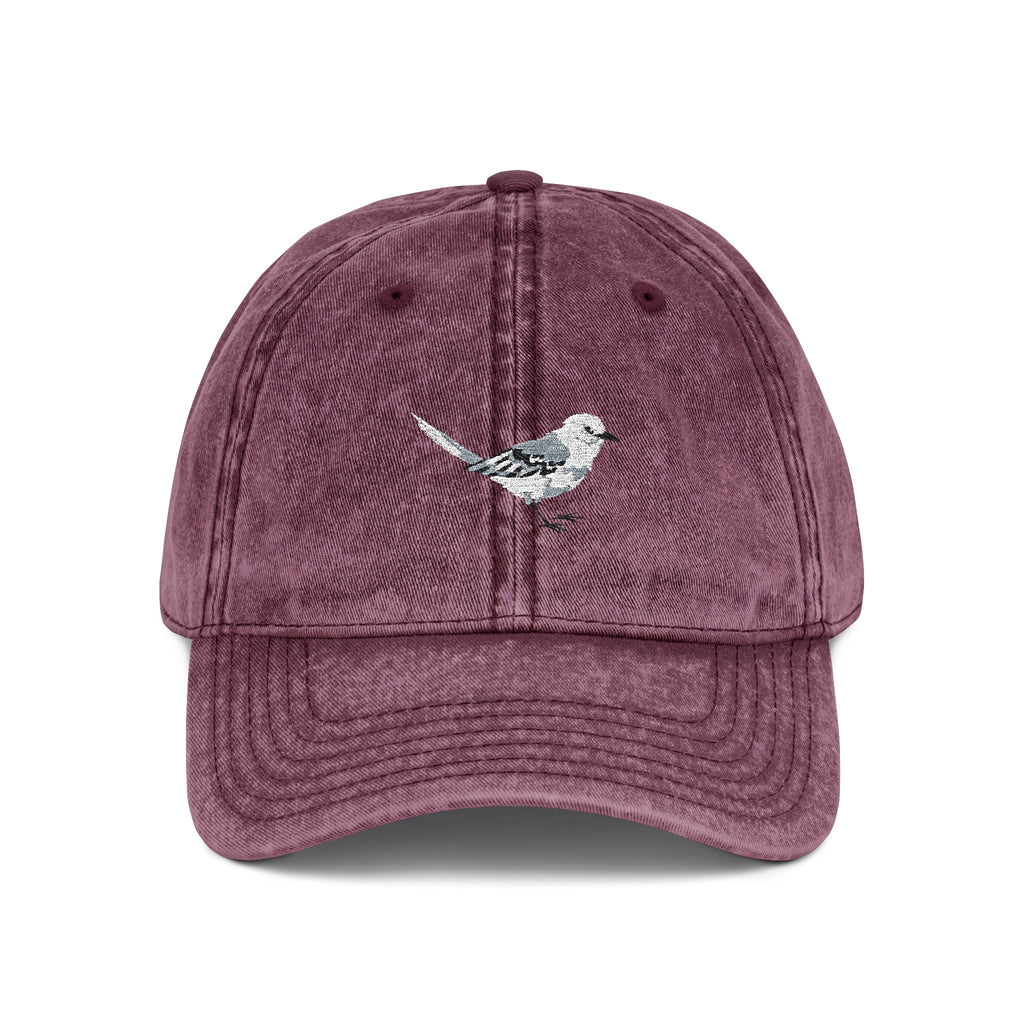 Arkansas Northern Mockingbird State Bird | Vintage Distressed Embroidered Baseball Cap