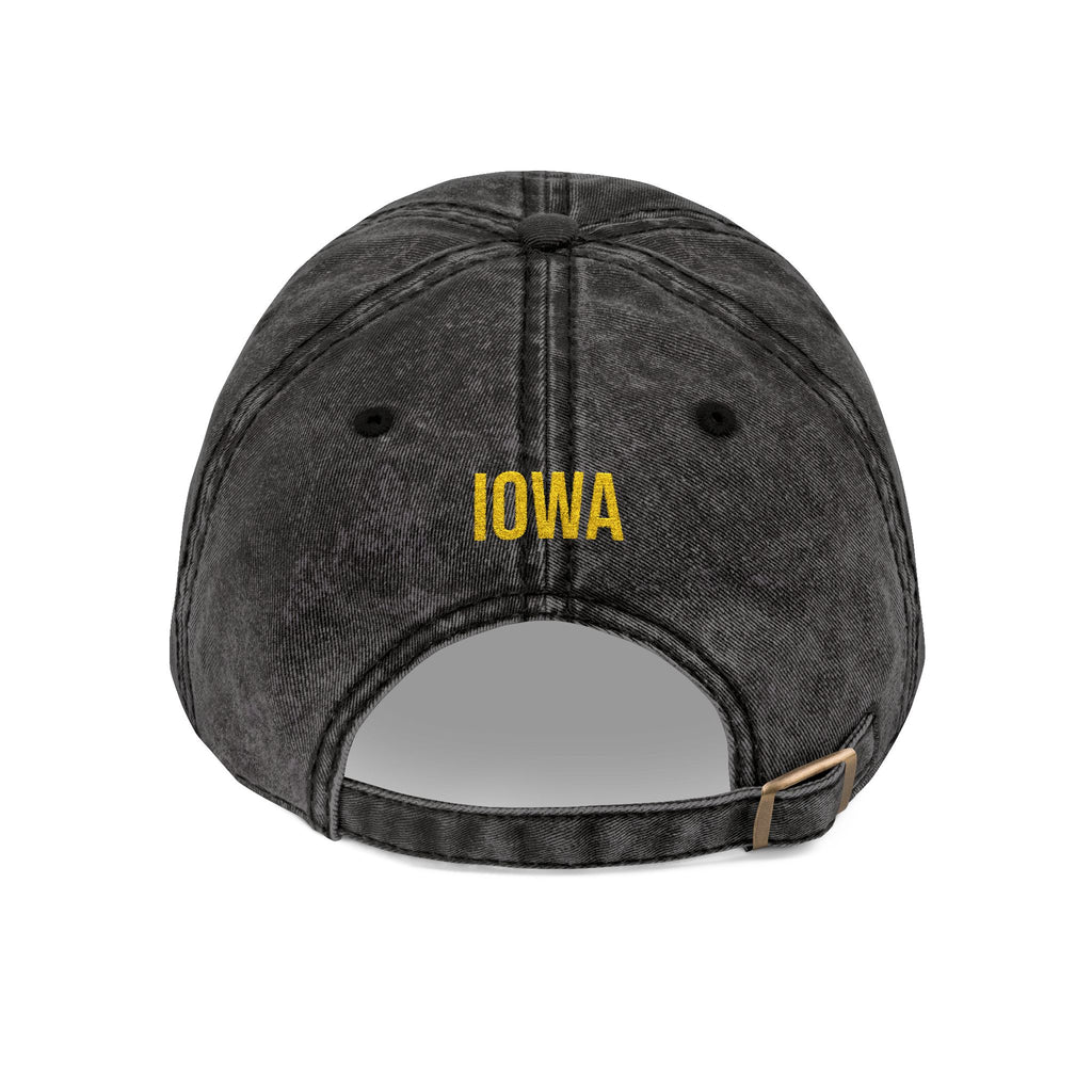 Iowa American Goldfinch State Bird | Vintage Distressed Embroidered Baseball Cap