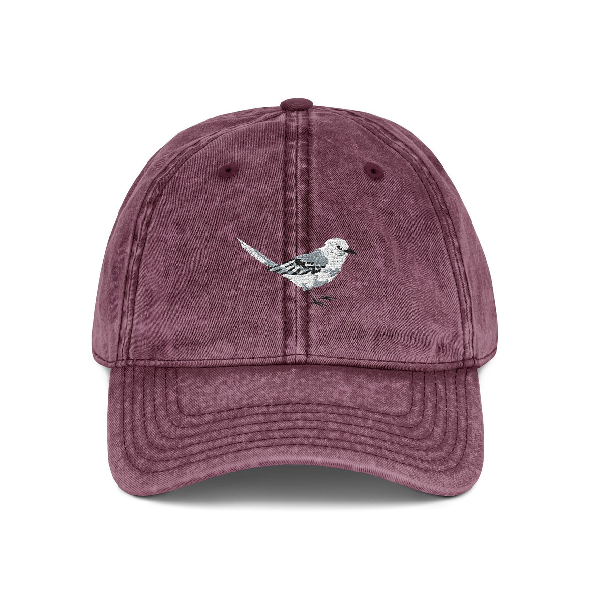 Mississippi Northern Mockingbird State Bird | Vintage Distressed Embroidered Baseball Cap
