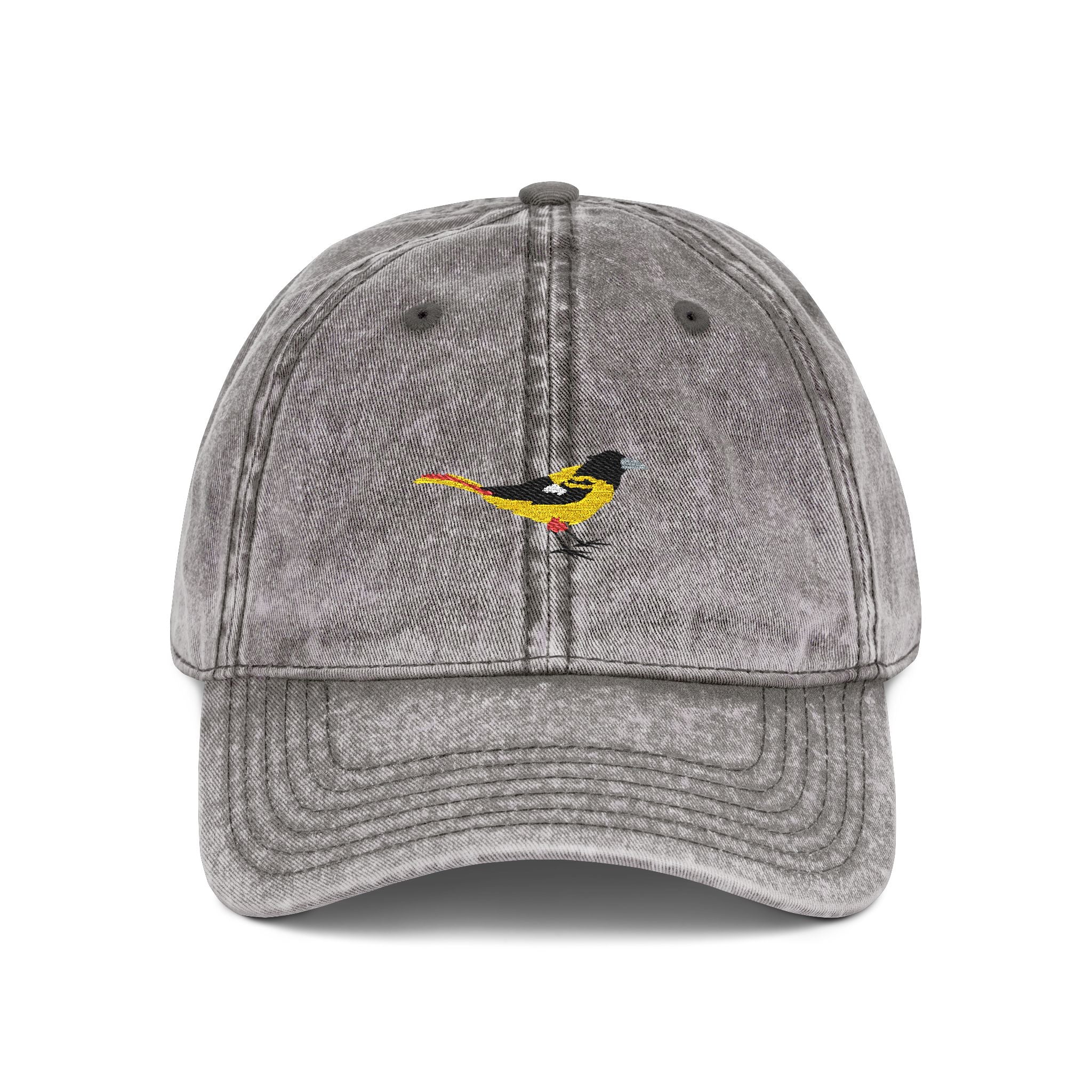 Maryland Baltimore Oriole State Bird | Vintage Distressed Embroidered Baseball Cap