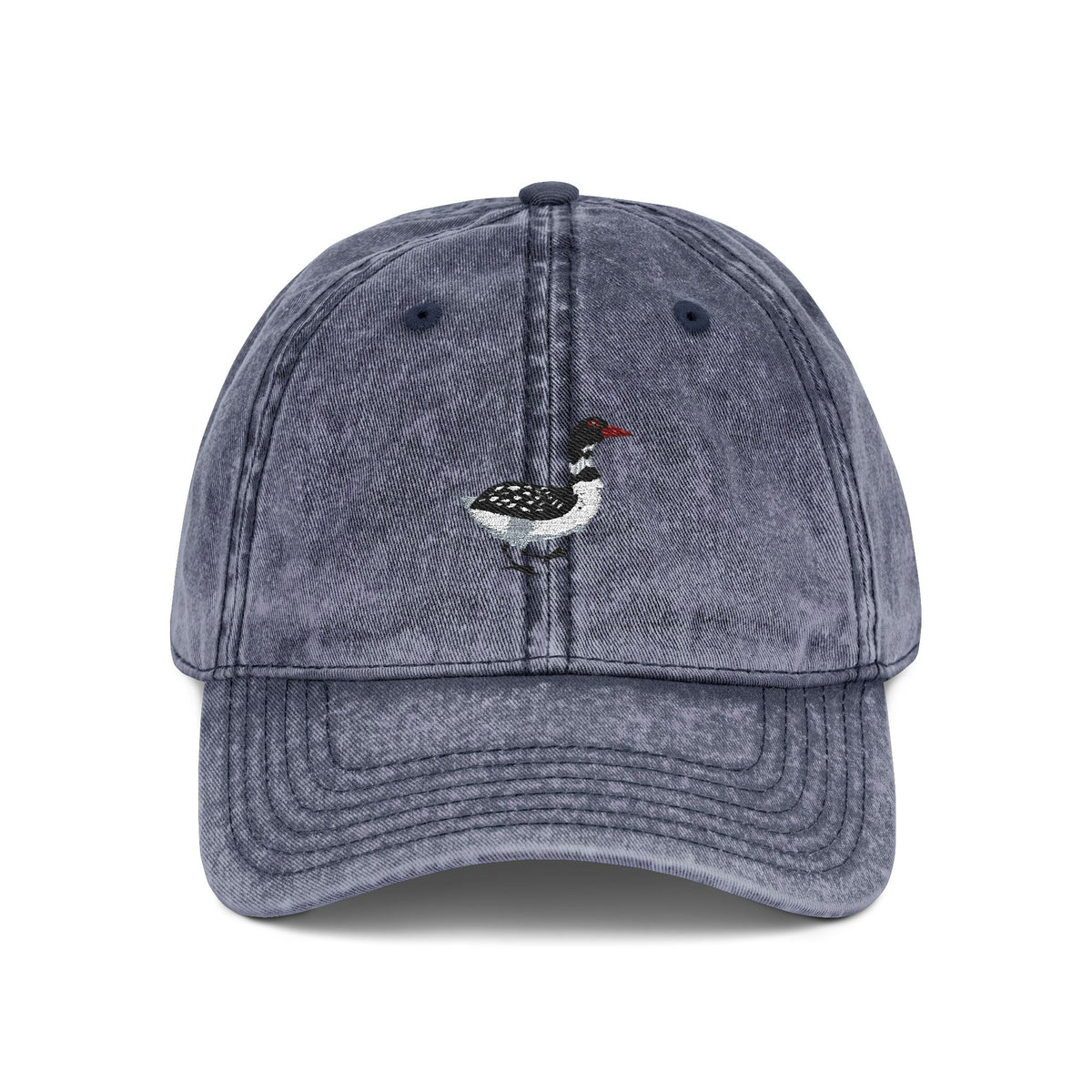 Minnesota Common Loon State Bird | Vintage Distressed Embroidered Baseball Cap