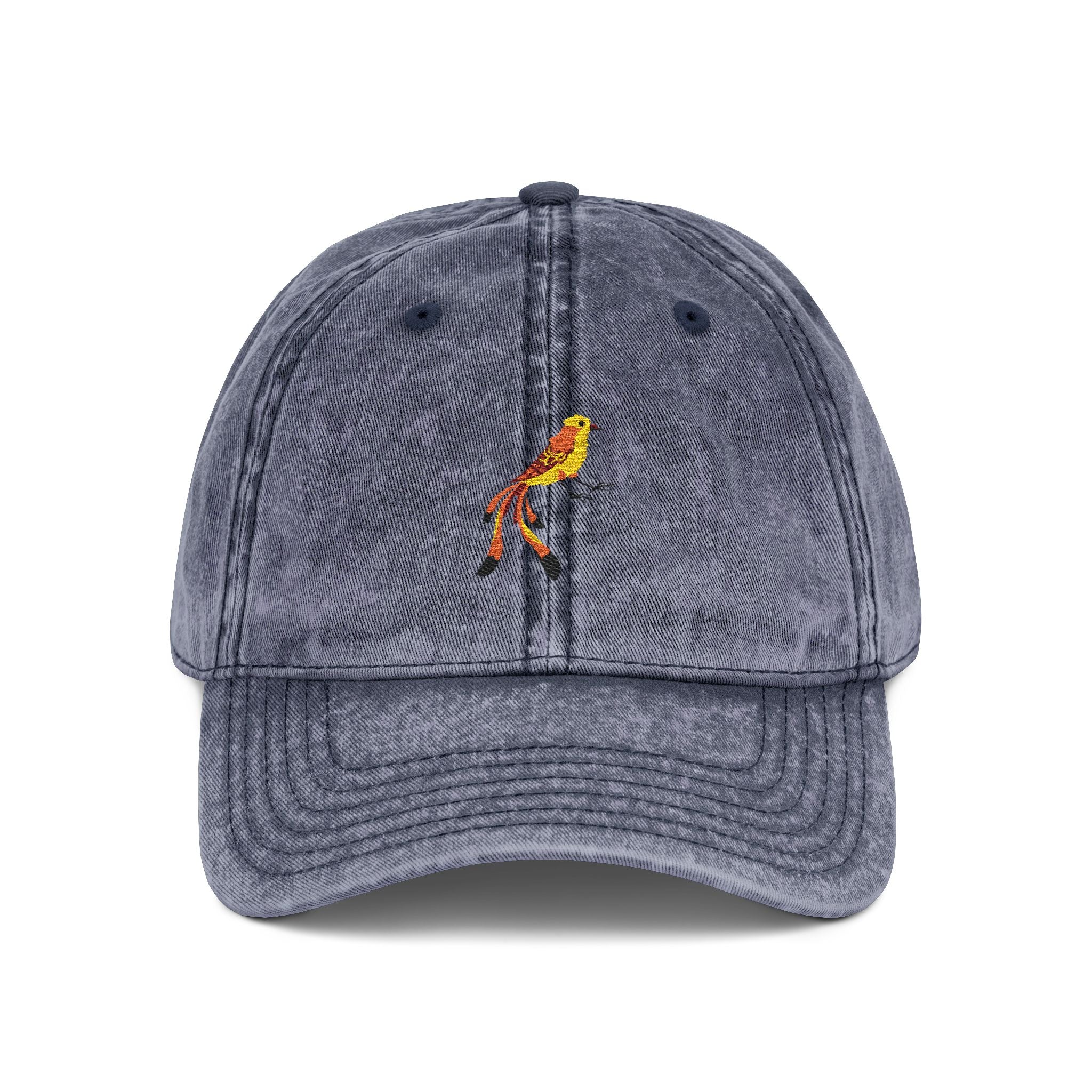 Oklahoma Scissor-Tailed Flycatcher State Bird | Vintage Distressed Embroidered Baseball Cap