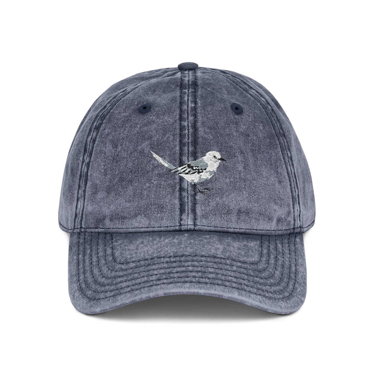 Mississippi Northern Mockingbird State Bird | Vintage Distressed Embroidered Baseball Cap