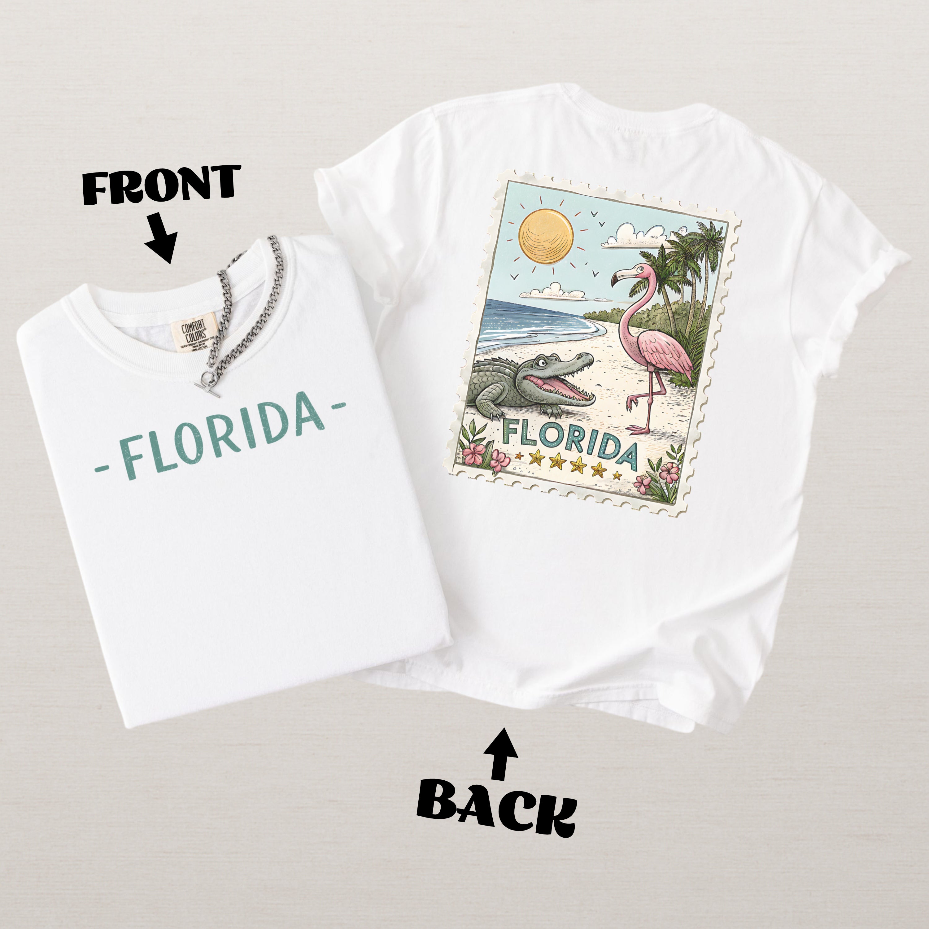 Vintage Florida Comfort Colors Retro Travel Stamp Souvenir T-Shirt