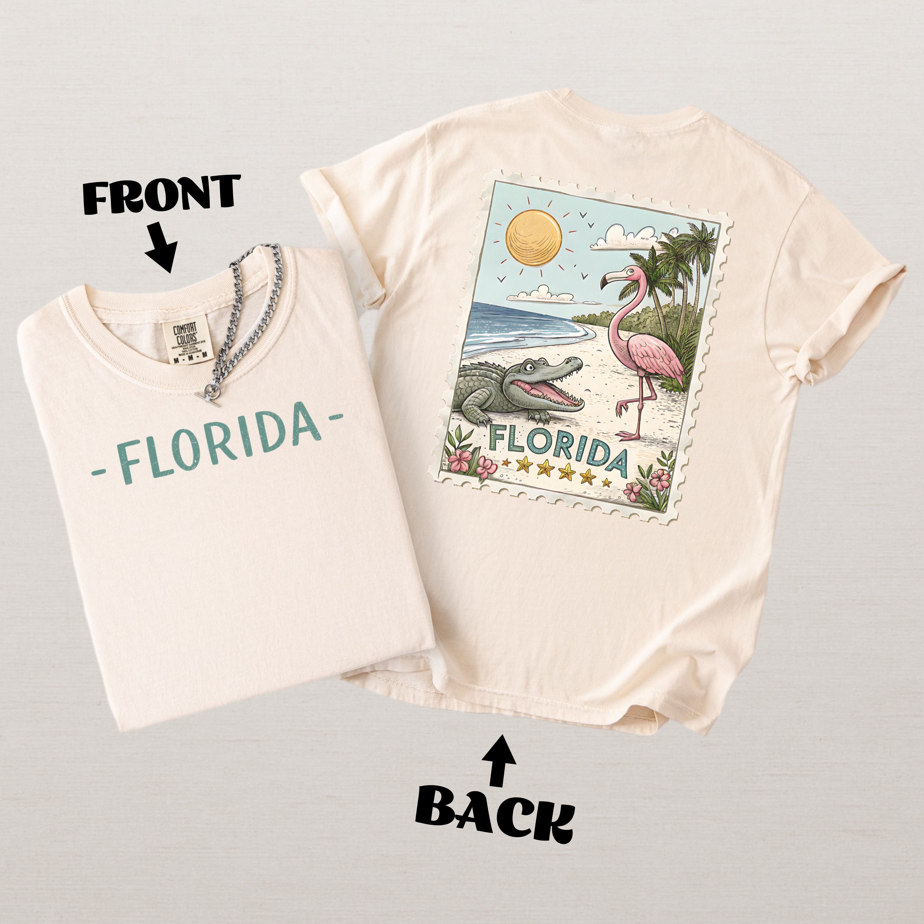 Vintage Florida Comfort Colors Retro Travel Stamp Souvenir T-Shirt
