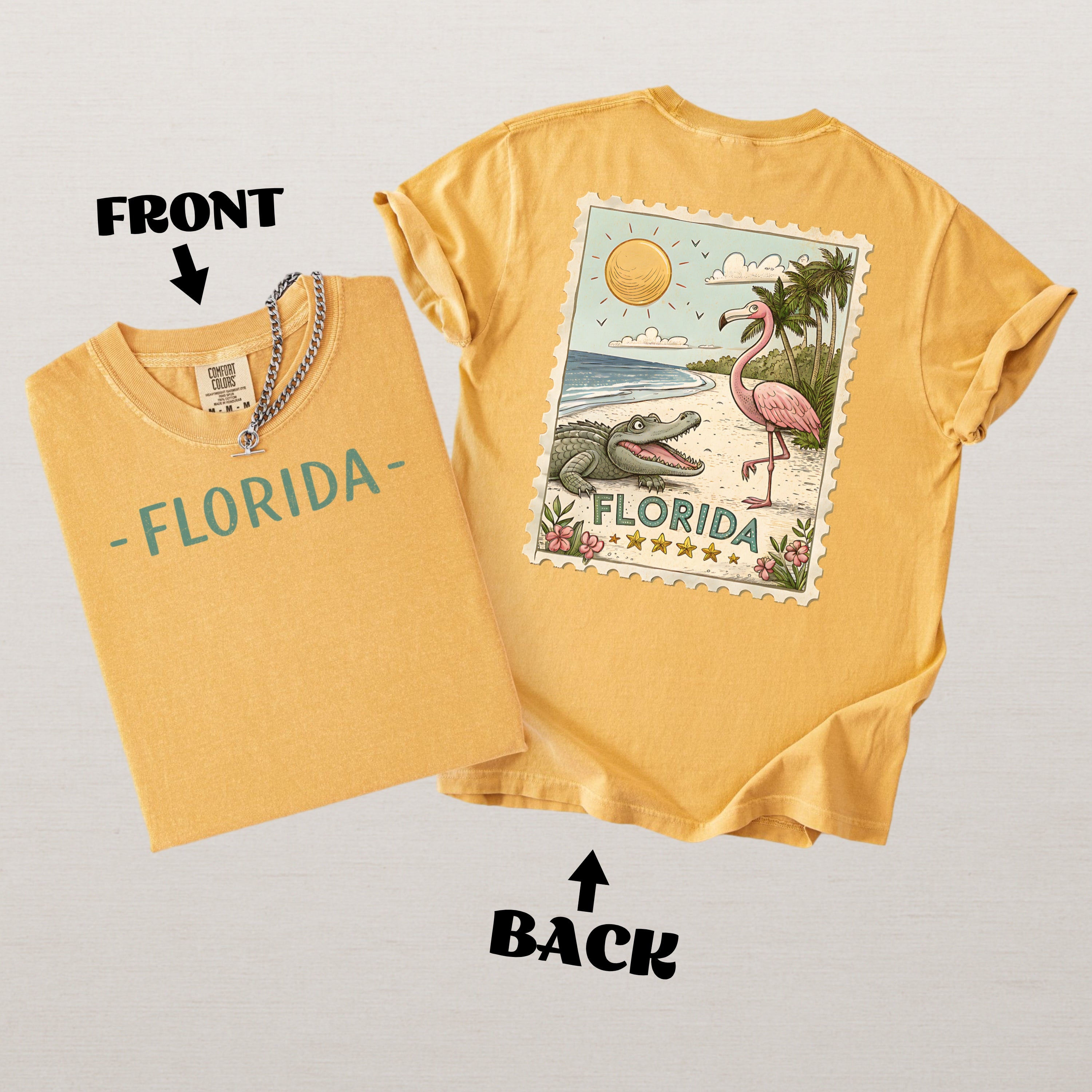 Vintage Florida Comfort Colors Retro Travel Stamp Souvenir T-Shirt