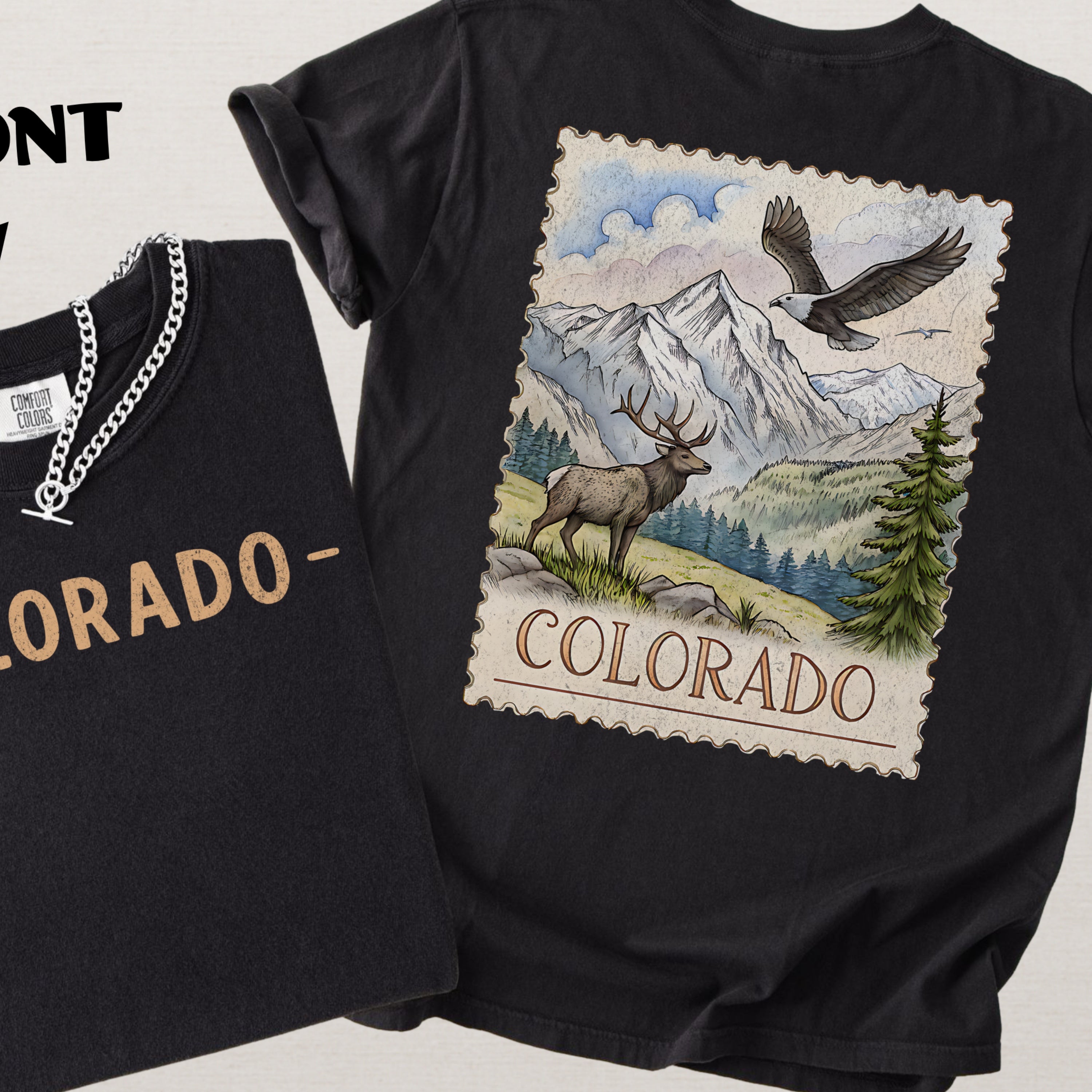 Vintage Colorado Comfort Colors Retro Travel Stamp Souvenir T-Shirt