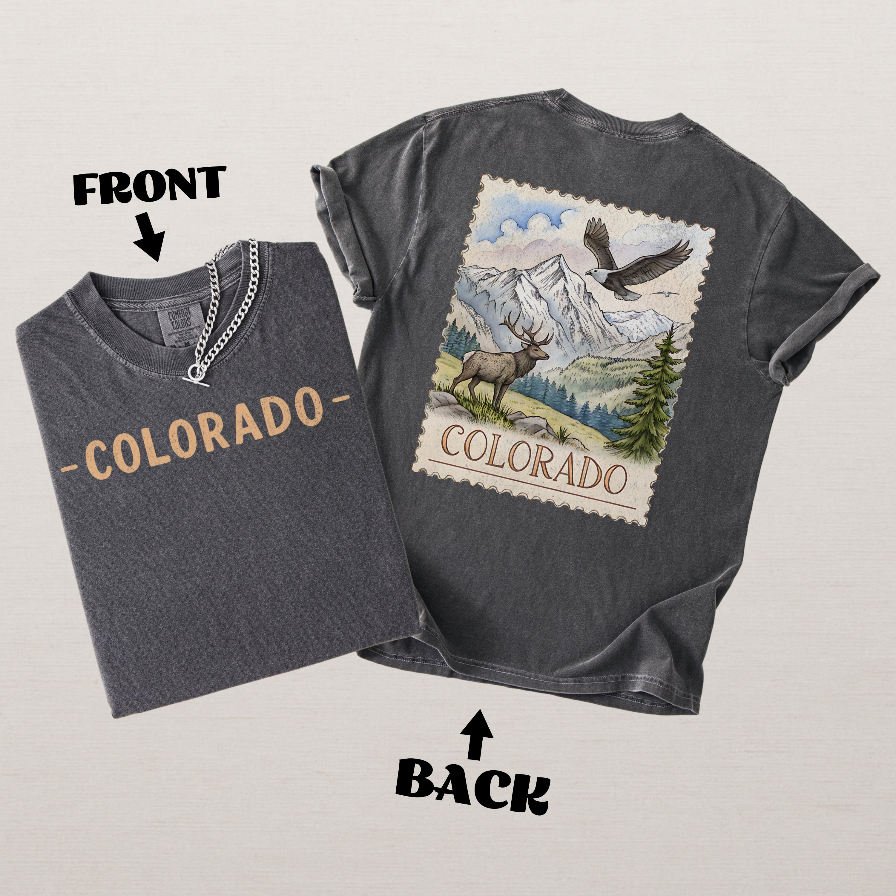 Vintage Colorado Comfort Colors Retro Travel Stamp Souvenir T-Shirt