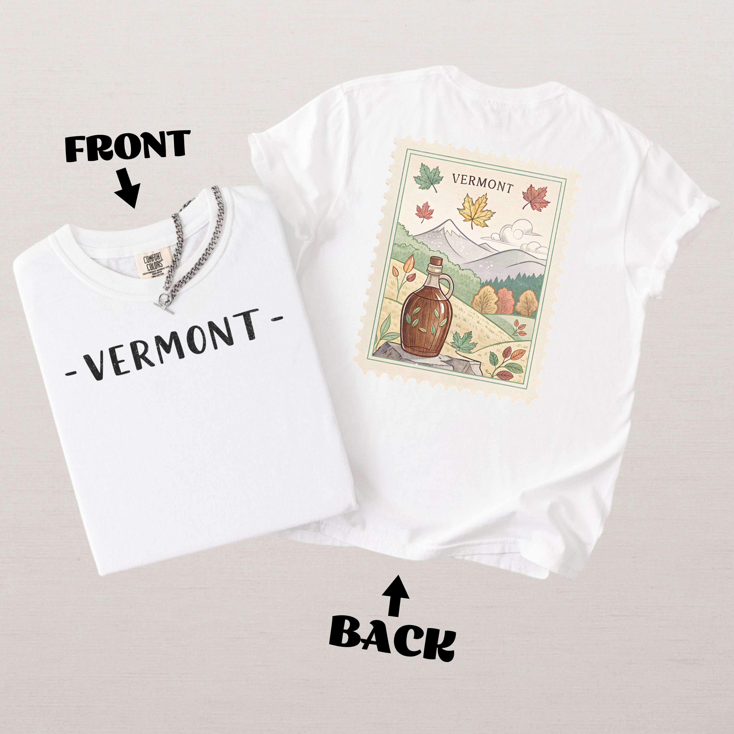 Vintage Vermont Comfort Colors Retro Travel Stamp Souvenir T-Shirt