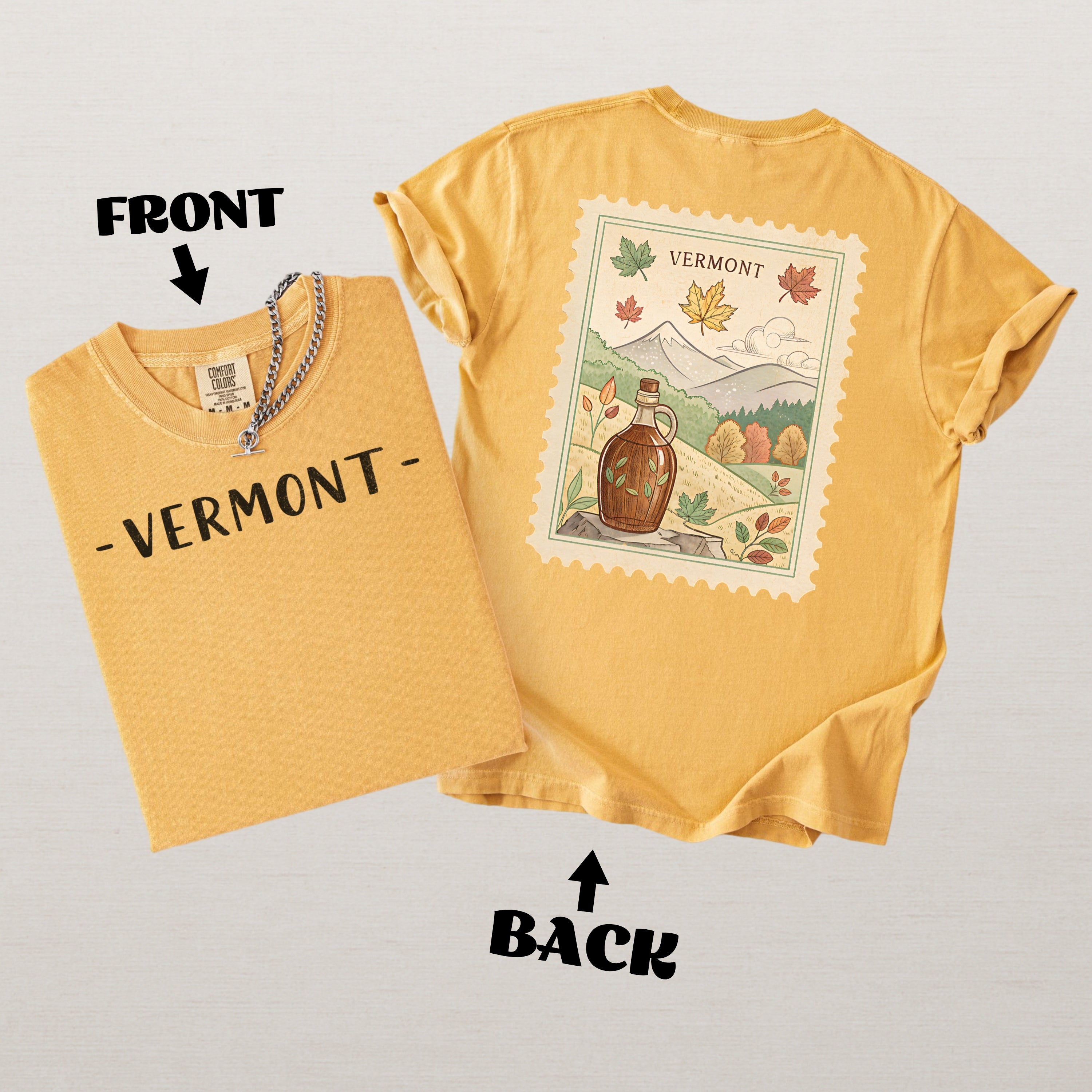 Vintage Vermont Comfort Colors Retro Travel Stamp Souvenir T-Shirt