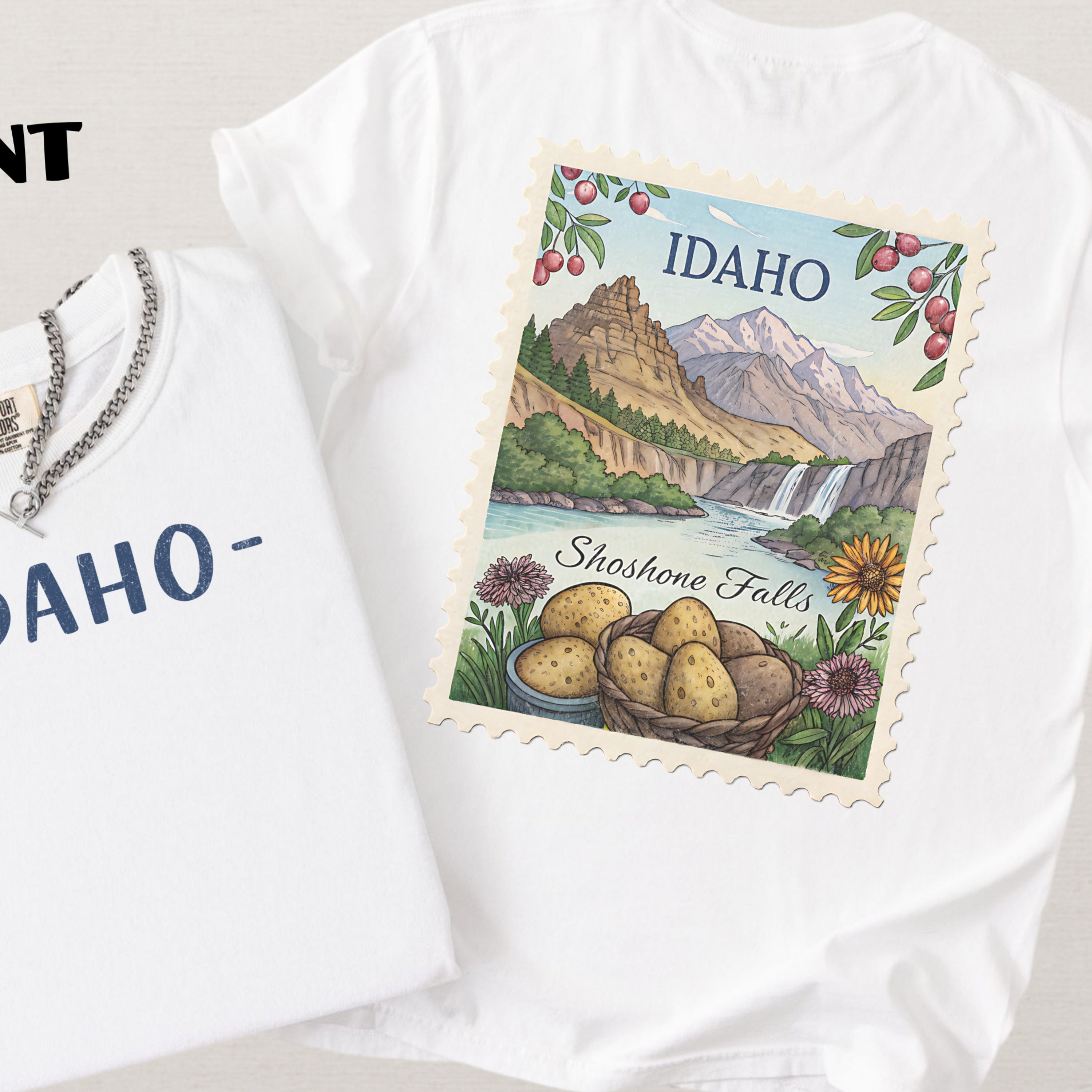 Vintage Idaho Comfort Colors Retro Travel Stamp Souvenir T-Shirt