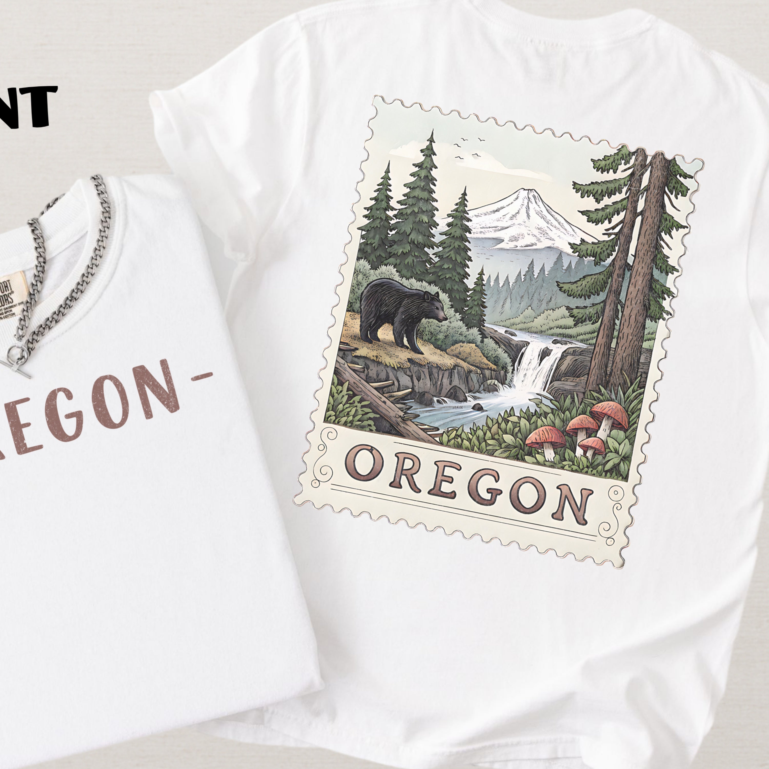 Vintage Oregon Comfort Colors Retro Travel Stamp Souvenir T-Shirt