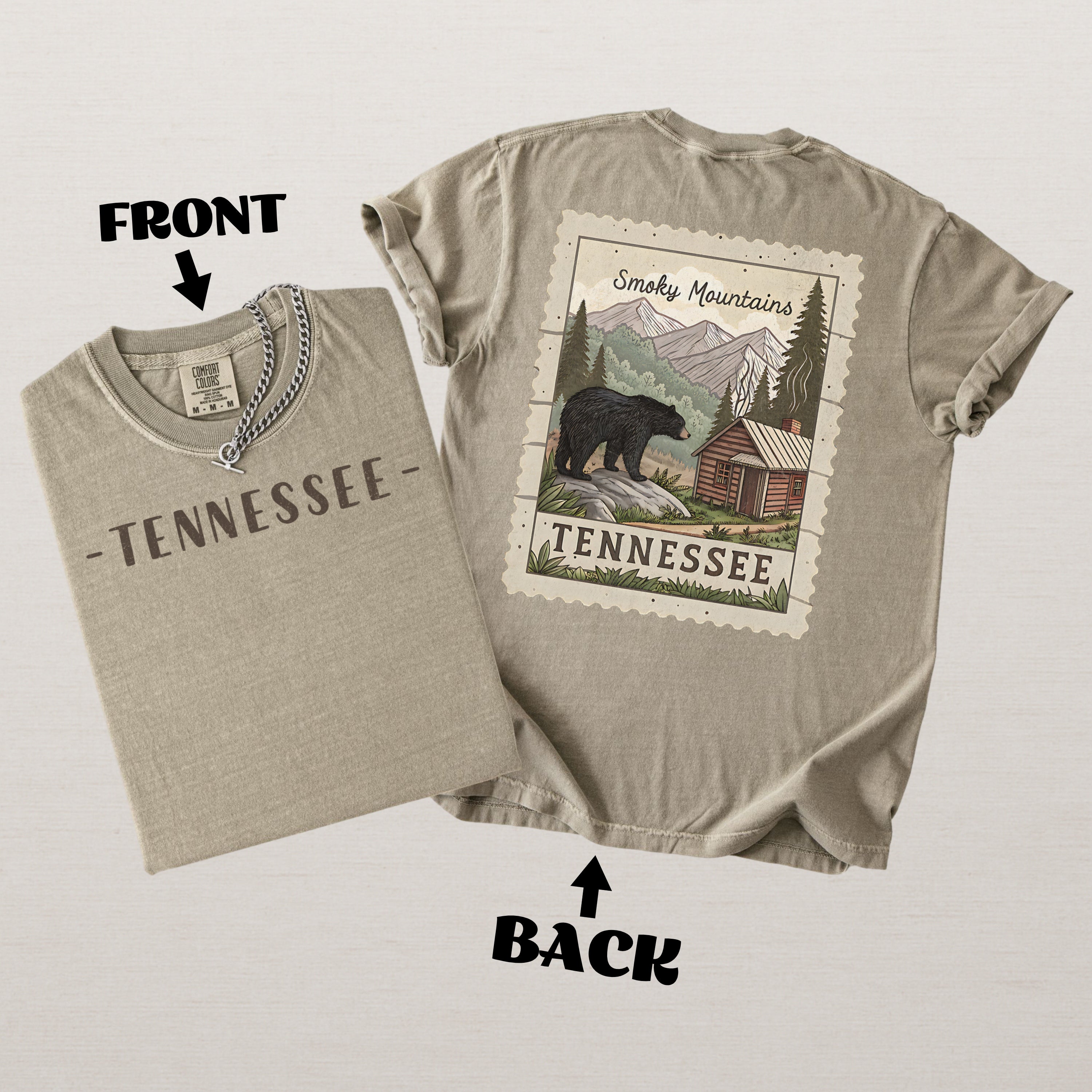 Vintage Tennessee Comfort Colors Retro Travel Stamp Souvenir T-Shirt