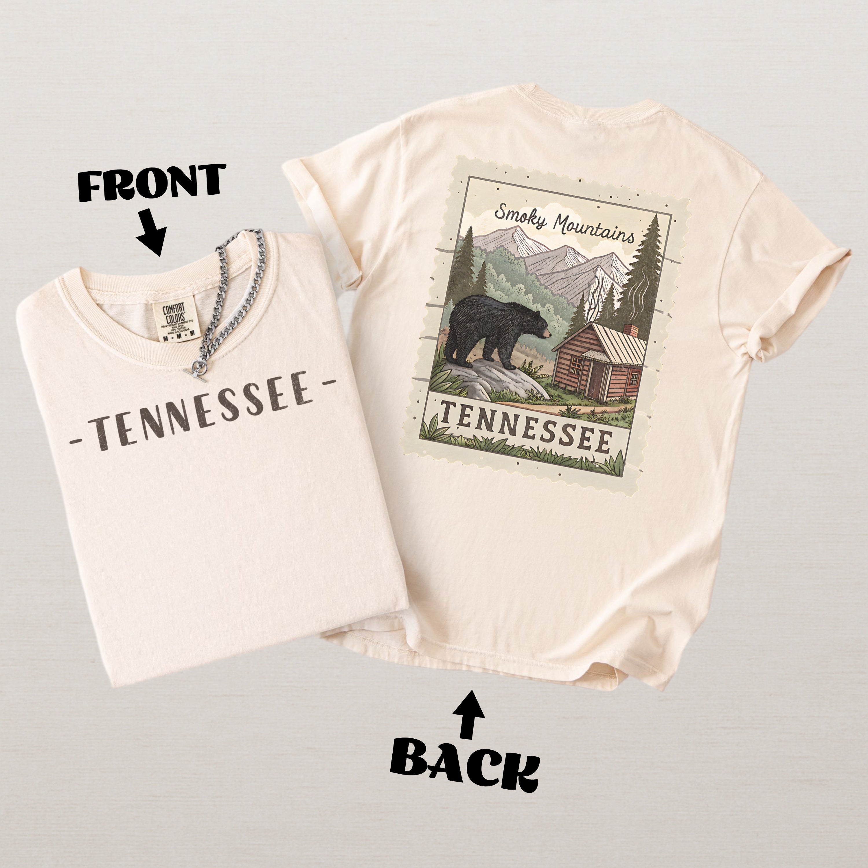 Vintage Tennessee Comfort Colors Retro Travel Stamp Souvenir T-Shirt
