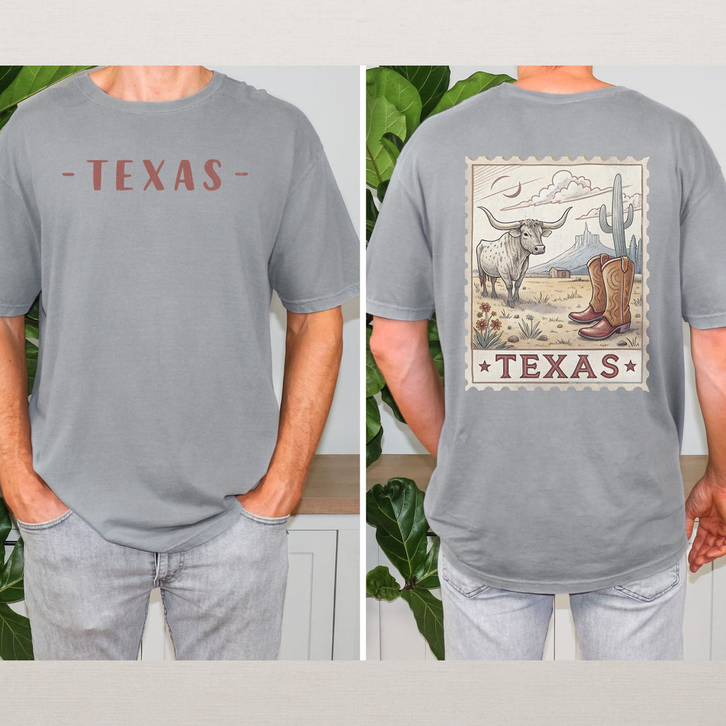 Vintage Texas Comfort Colors Retro Travel Stamp Souvenir T-Shirt