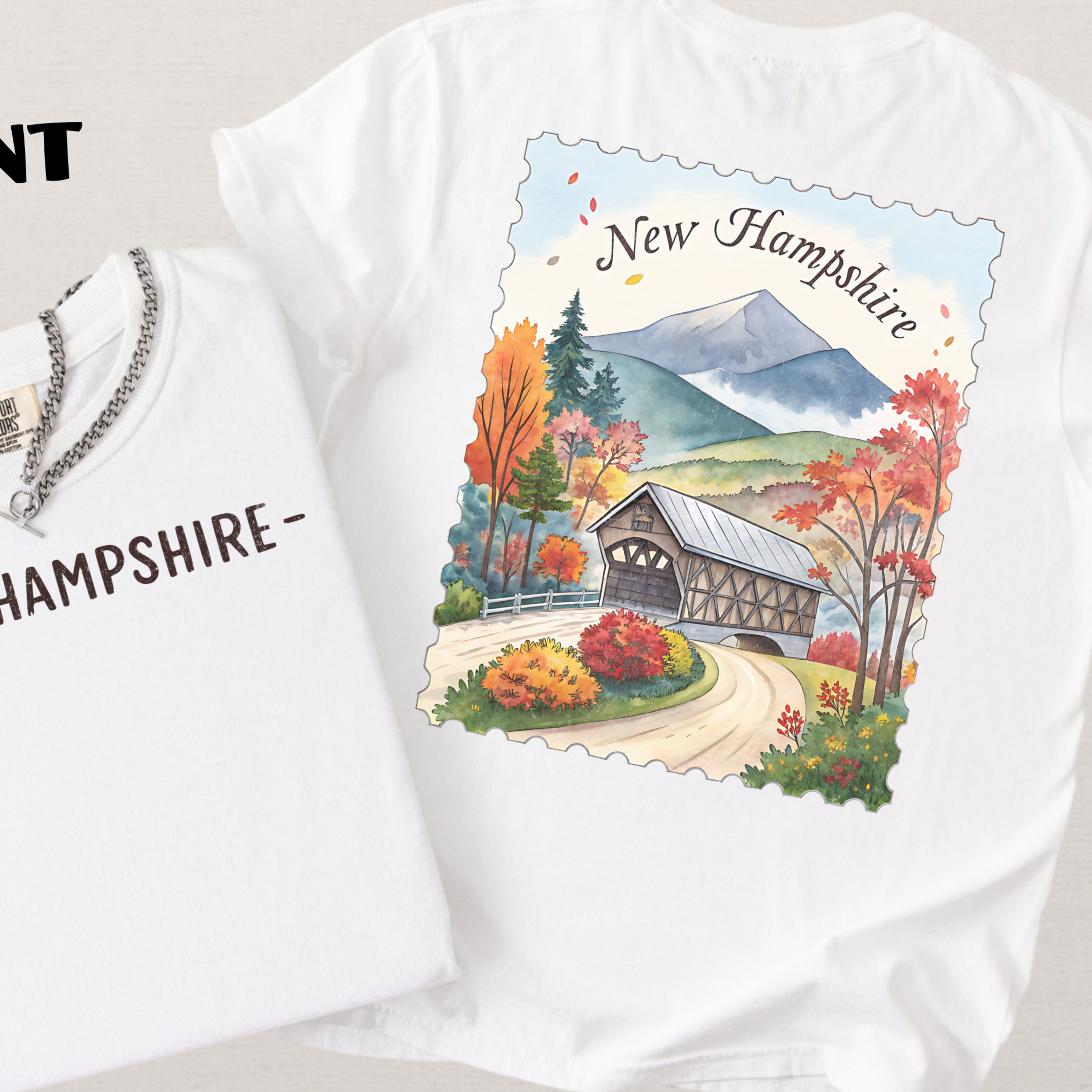 Vintage New Hampshire Comfort Colors Retro Travel Stamp Souvenir T-Shirt