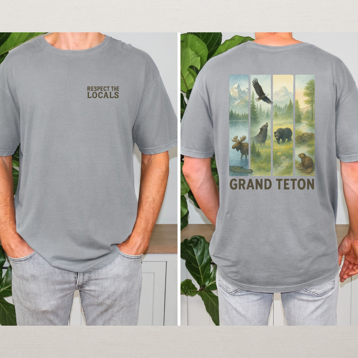 Respect The Locals Grand Teton Mountain Adventure Souvenir Shirt